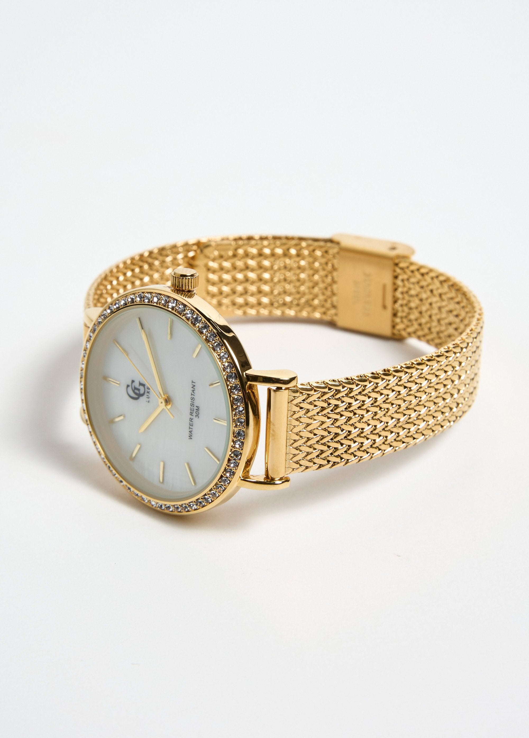 Reloj_redondo_de_acero_inoxidable_con_pedrería._Dorado_DE1_slim