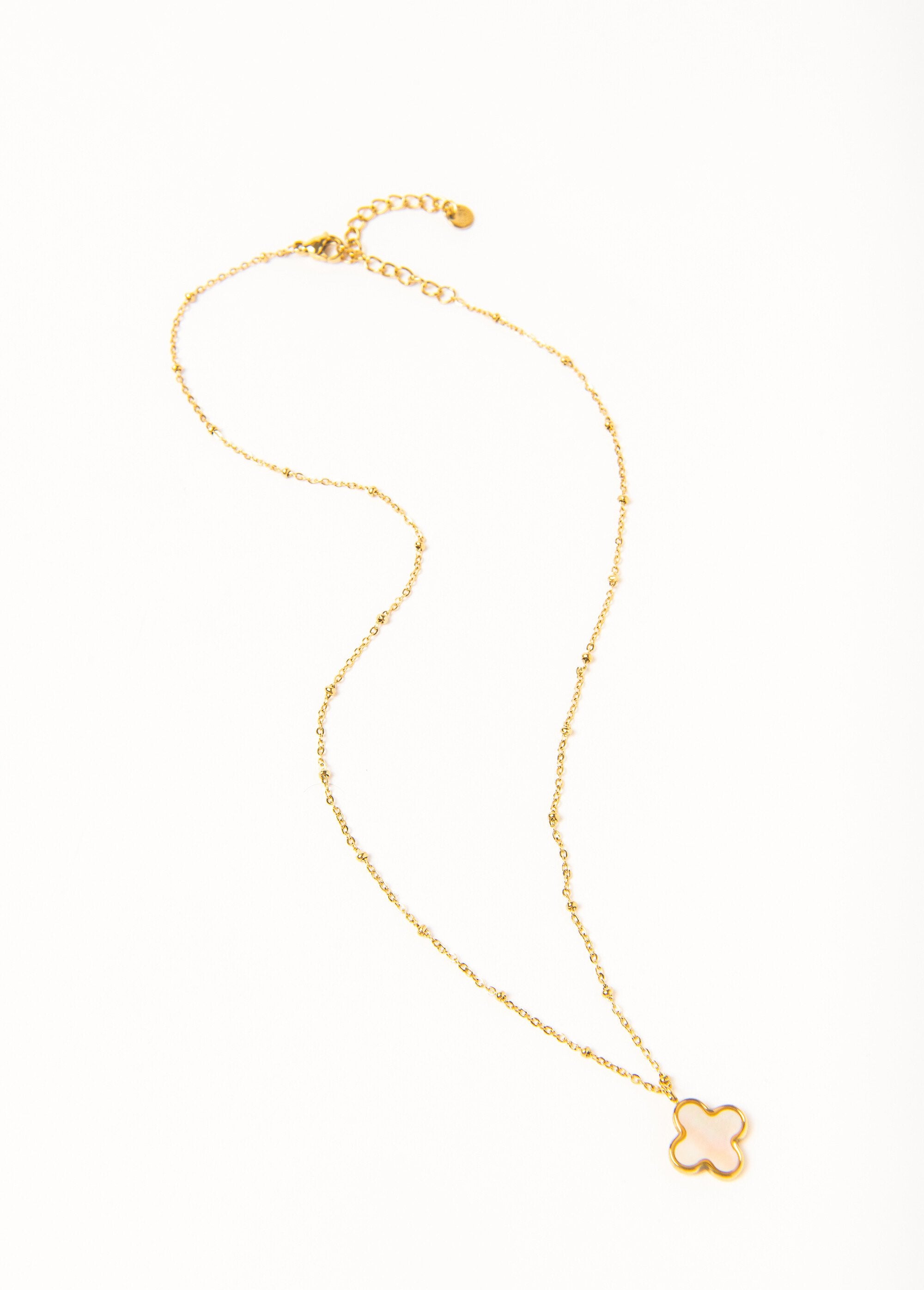 Collar_de_acero_con_colgante_de_nácar_Dorado_DE2_slim