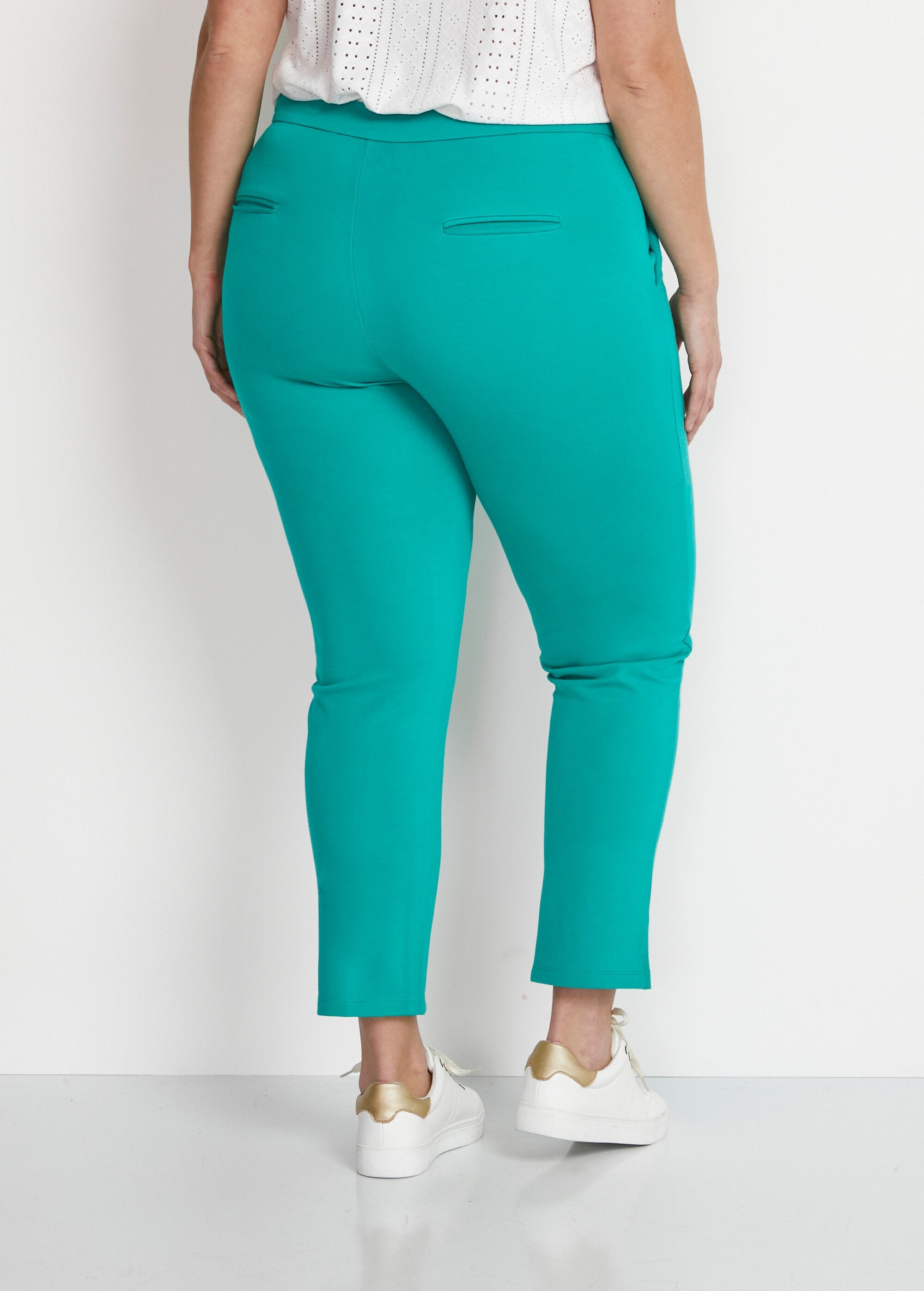 Pantalón_recto_7/8_de_malla_Milano_Verde_DO1_curvy