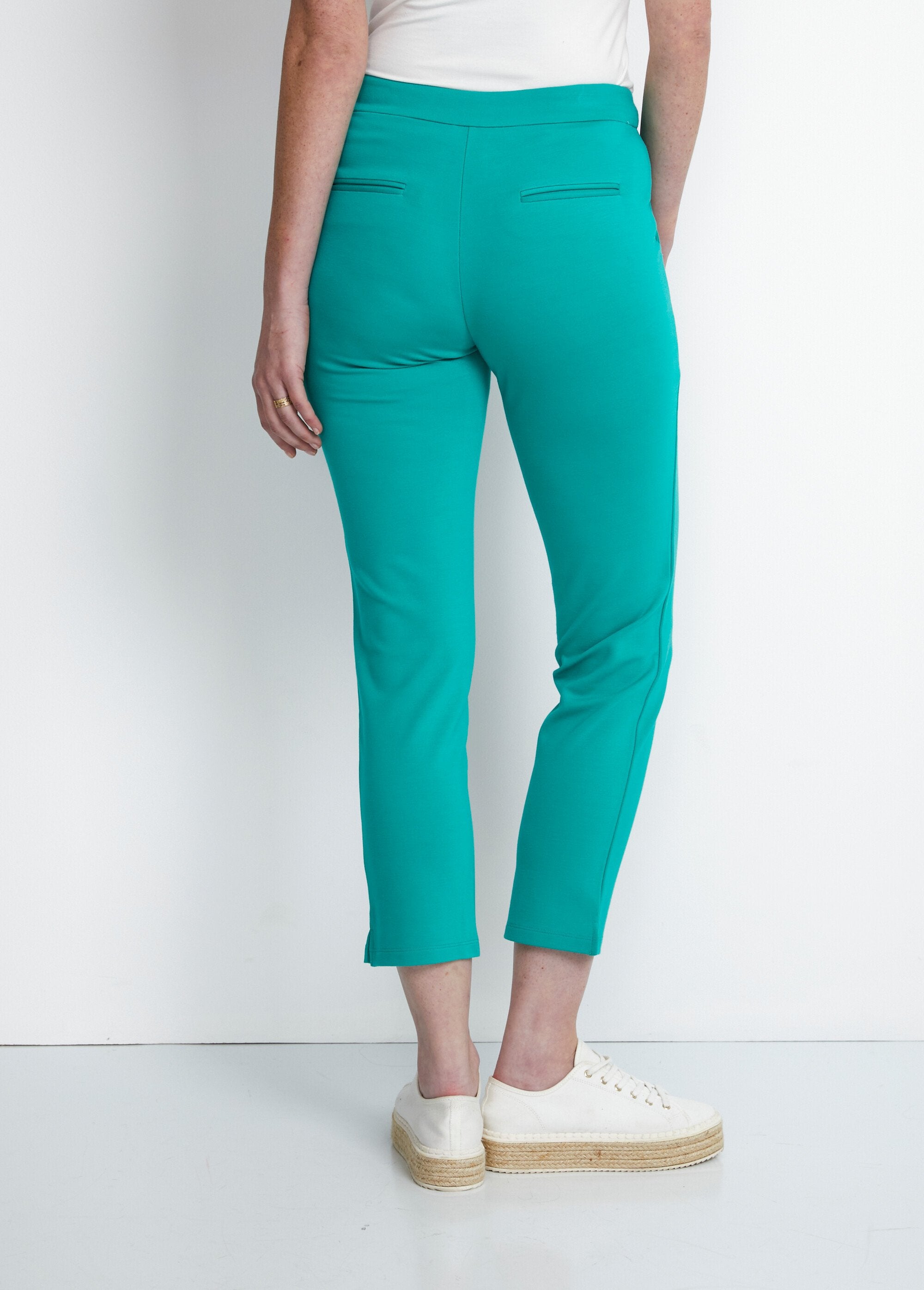 Pantalón_recto_7/8_de_malla_Milano_Verde_DO1_slim