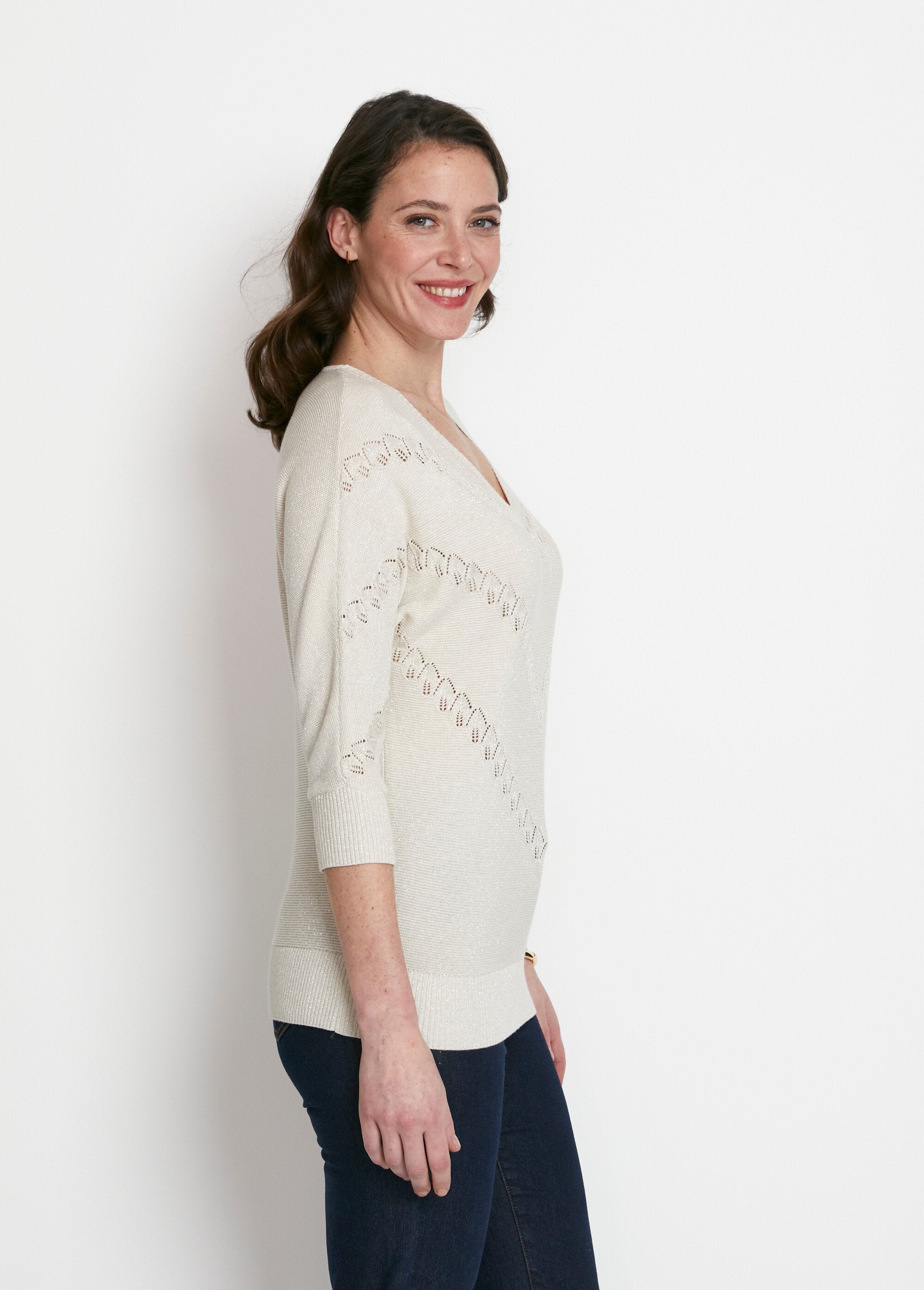Pull_maille_brillante_fantaisie_ajourée_Beige_DR1_slim