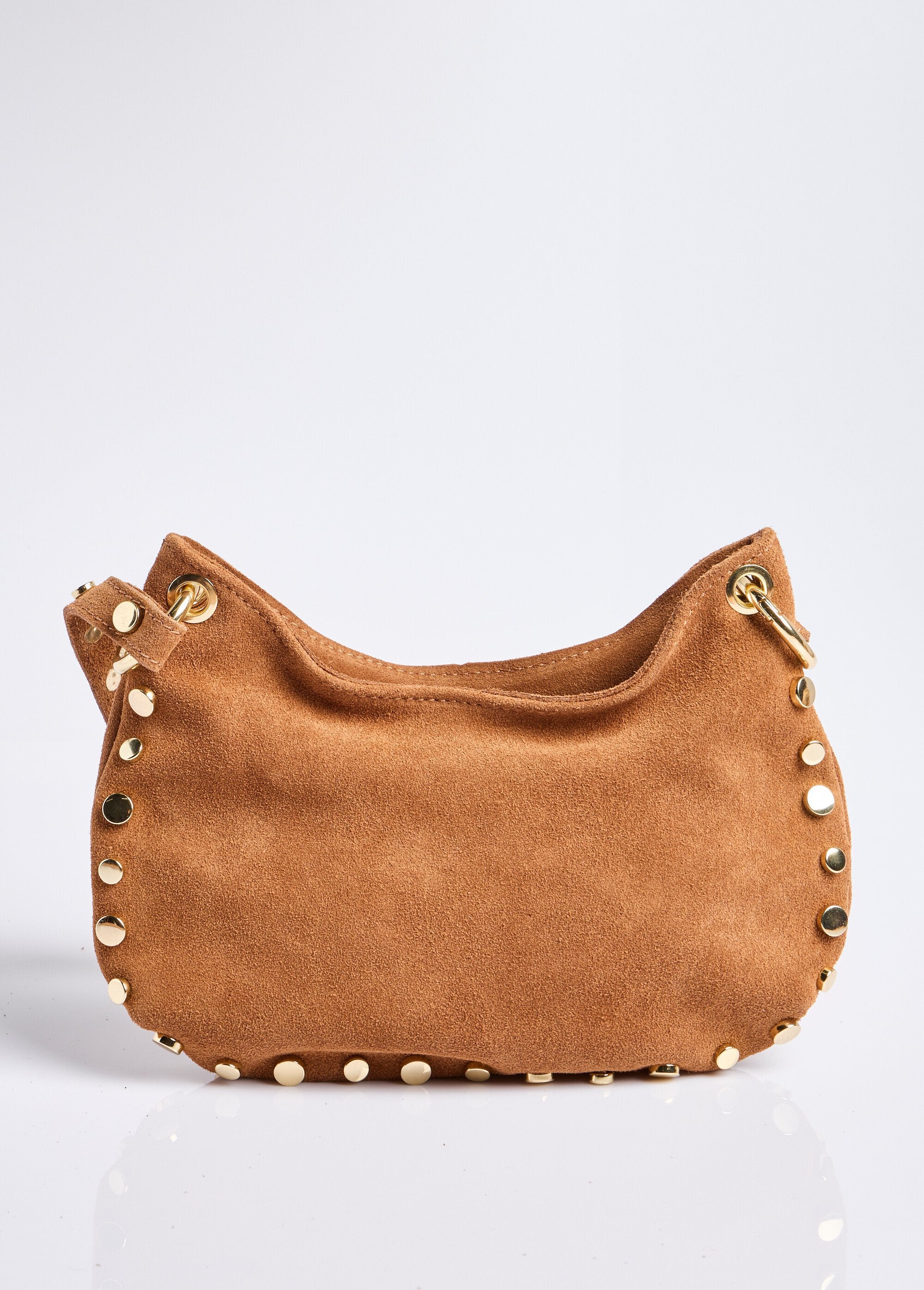 Sac_daim_porté_épaule_avec_clous_métal_Camel_DO1_slim