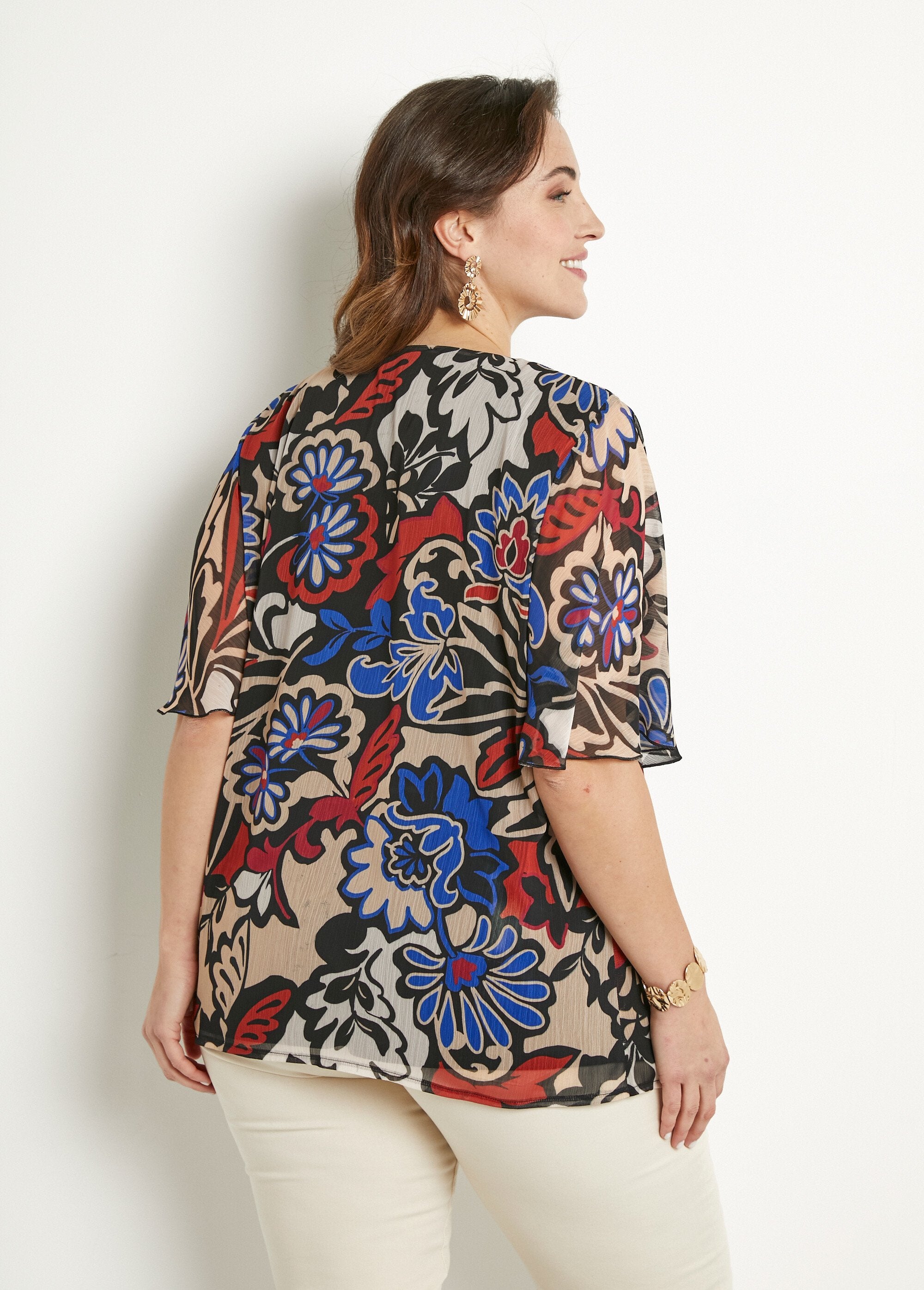 Túnica_larga_suelta_de_voile_estampada_Negro_y_crudo_DO1_curvy