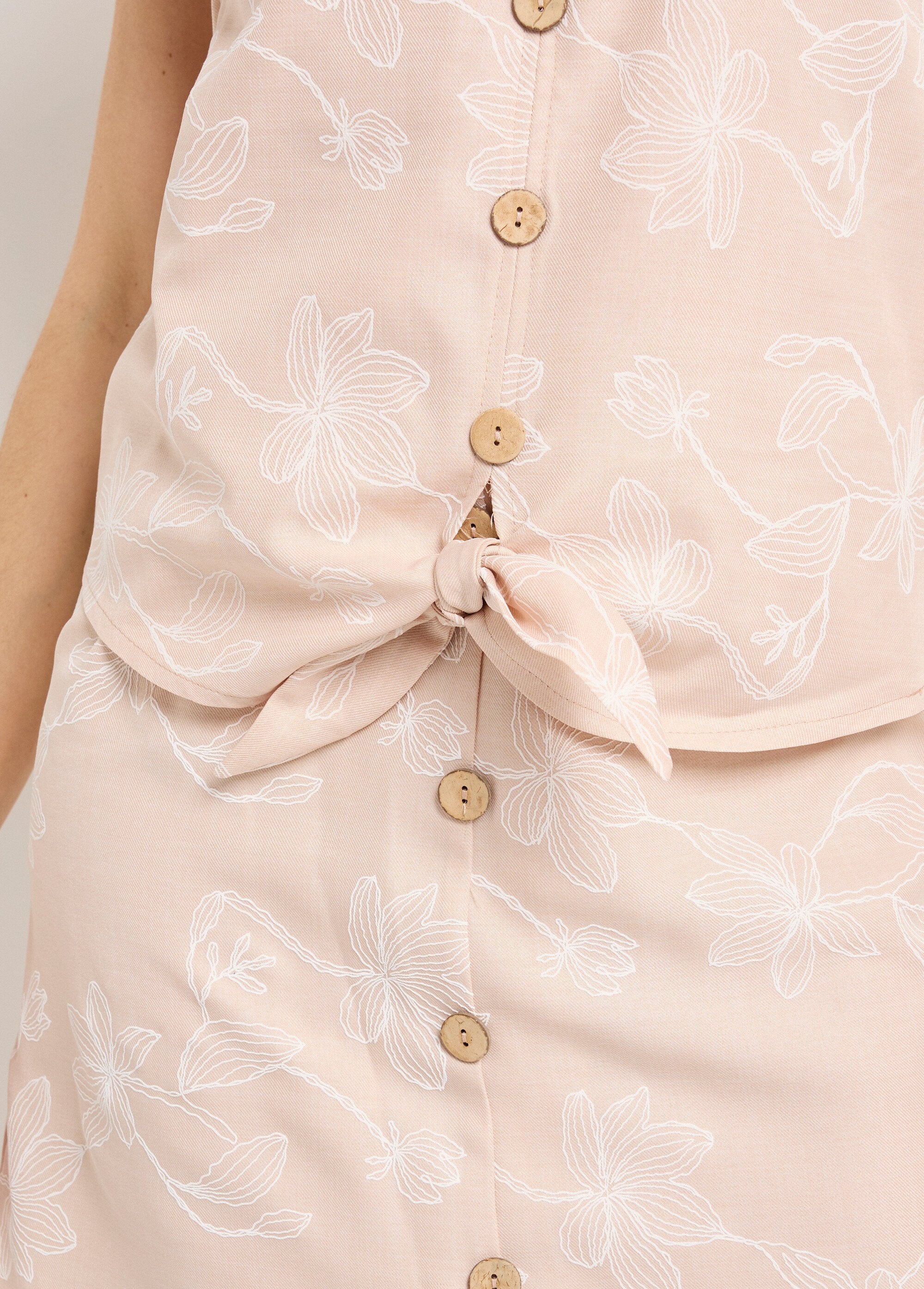 Tunique_sérigraphies_fleurs,_à_nouer_Beige_DE2_slim