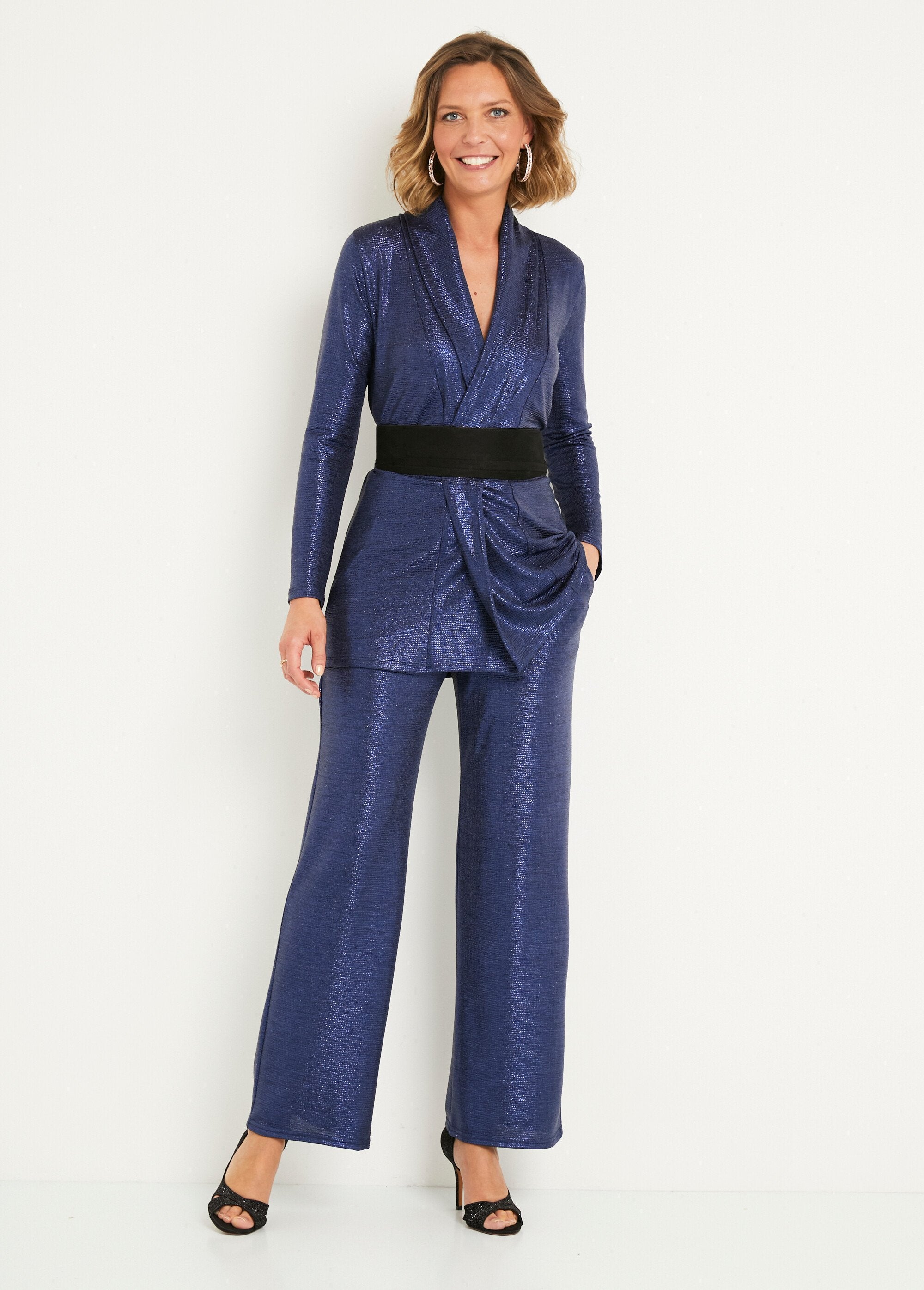 Chaqueta_larga_formal_de_punto_brillante_azul_medianoche_SF1_slim