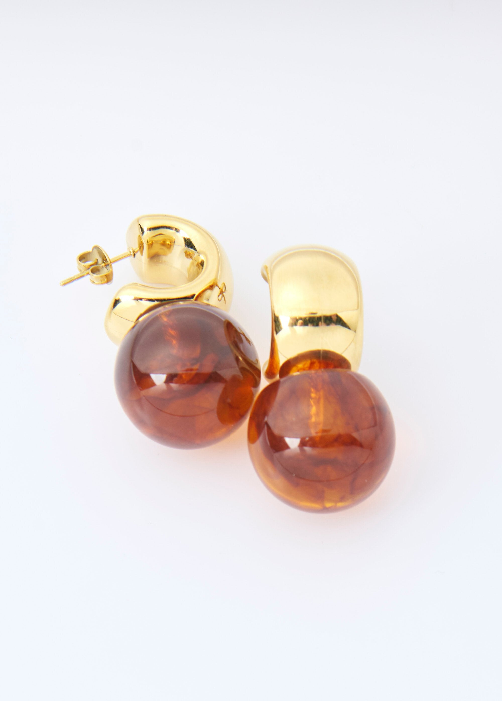 Pendientes_de_acero_inoxidable_y_ámbar_imitación_Dorado_y_marrón_FA1_slim