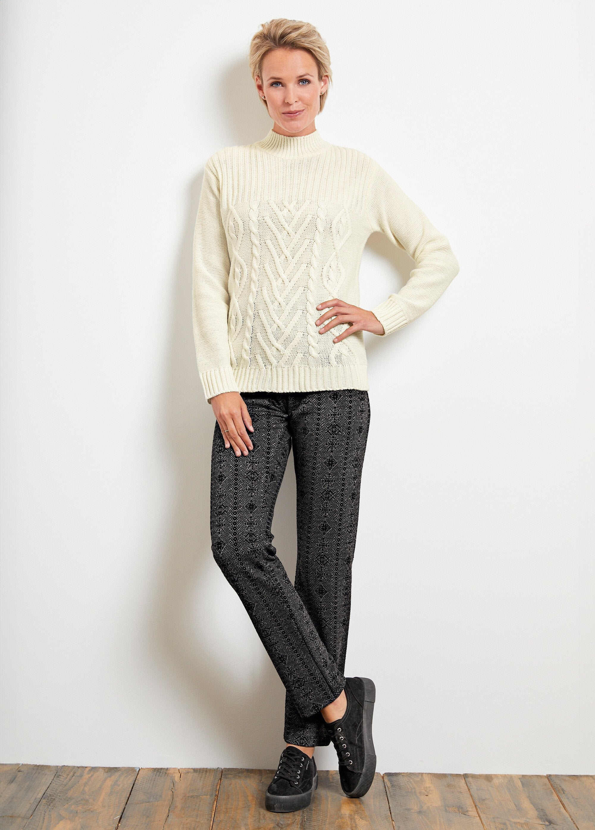 Leggings_de_punto_elástico_con_cintura_elástica_Antracita_y_negro_SF1_slim