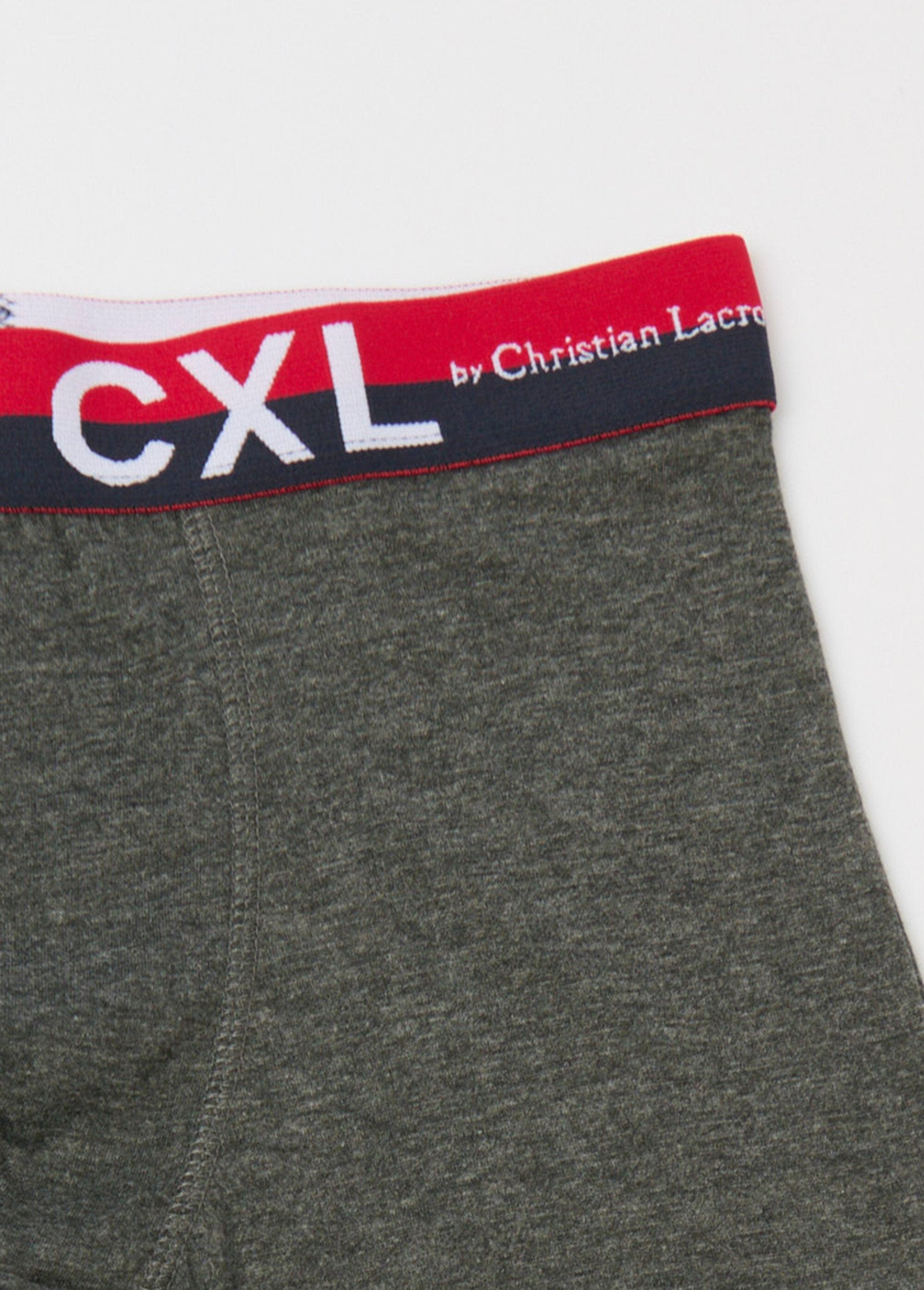 Pack_de_4_bóxers_lisos_con_cinturilla_con_logo_Gris_oscuro_DE1_slim