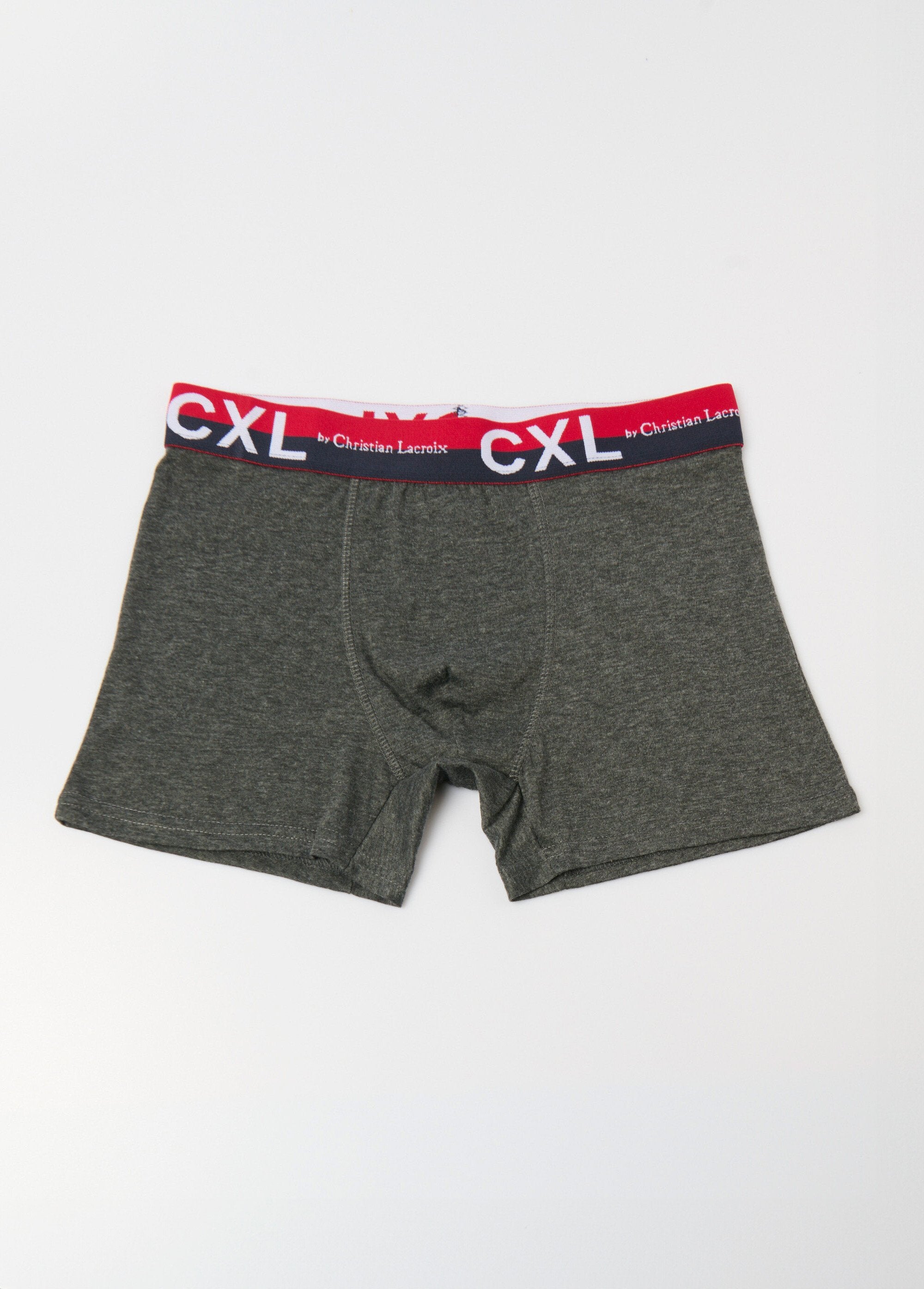 Pack_de_4_bóxers_lisos_con_cinturilla_con_logo_Gris_oscuro_FA1_slim