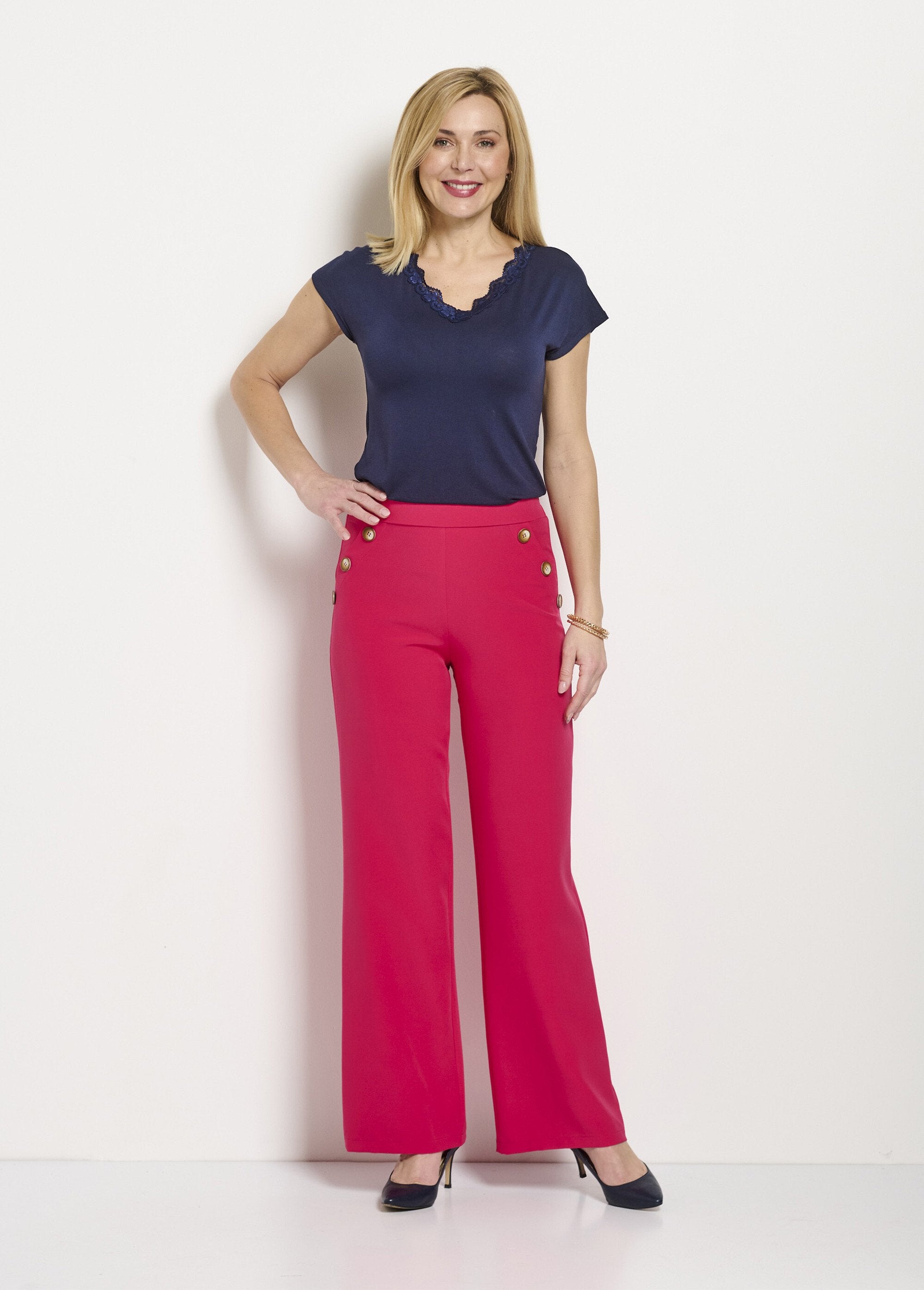 Pantalón_ancho_liso_con_cintura_semielástica_Fucsia_SF1_slim