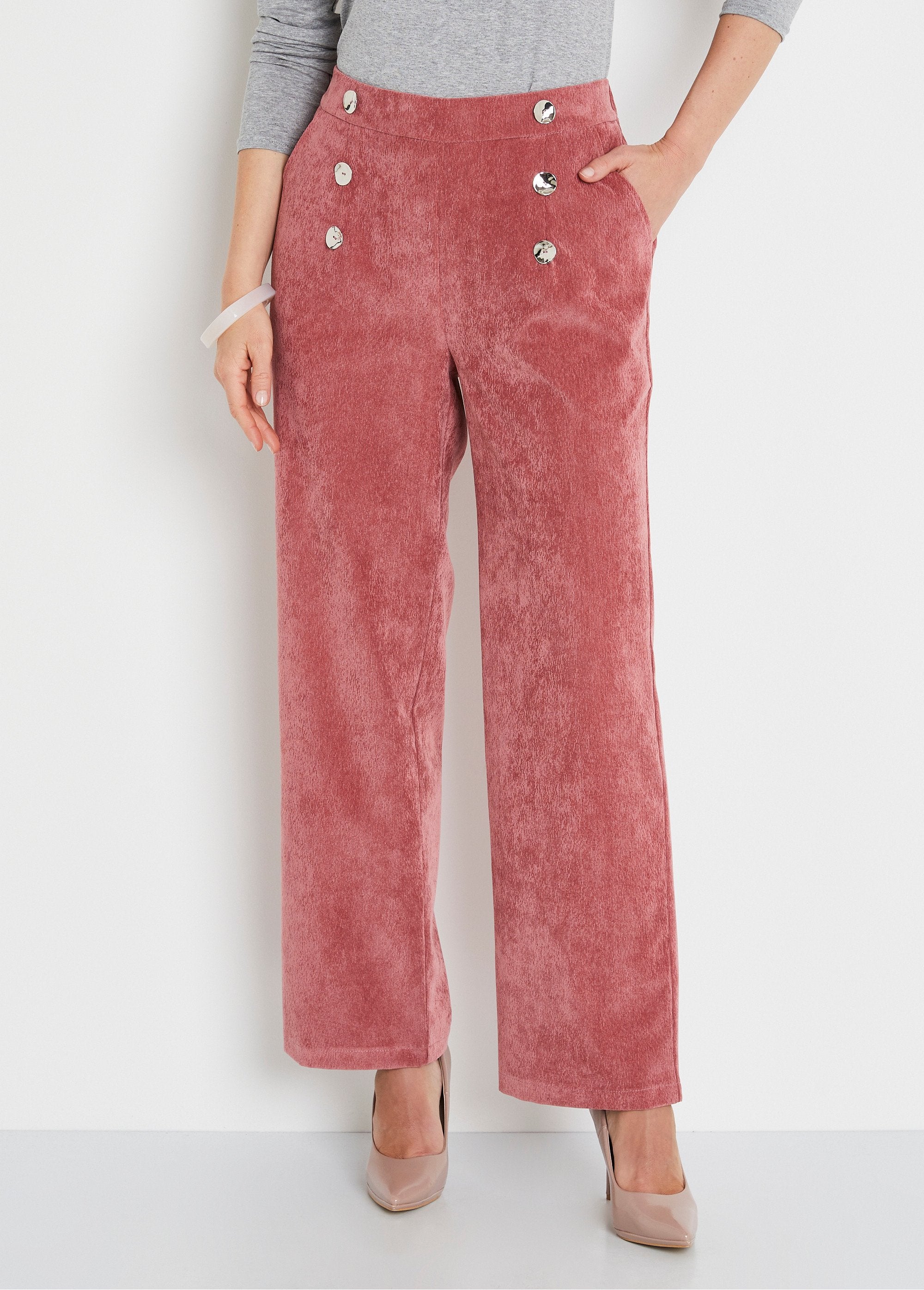 Pantalones_de_pata_ancha_en_terciopelo_milleraies_con_efecto_puente_Vieux_rose_FA1_slim