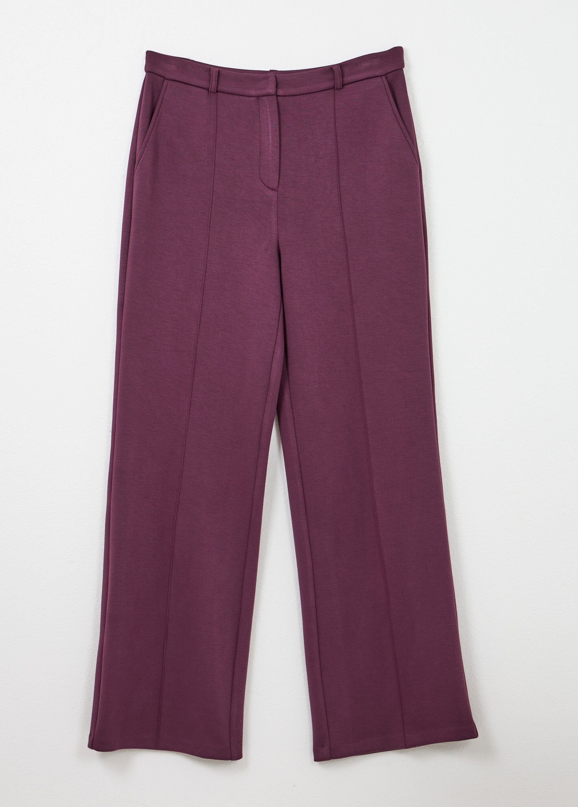 Pantalon_structuré_de_ville_maille_milano_unie_Prune_AP1_slim