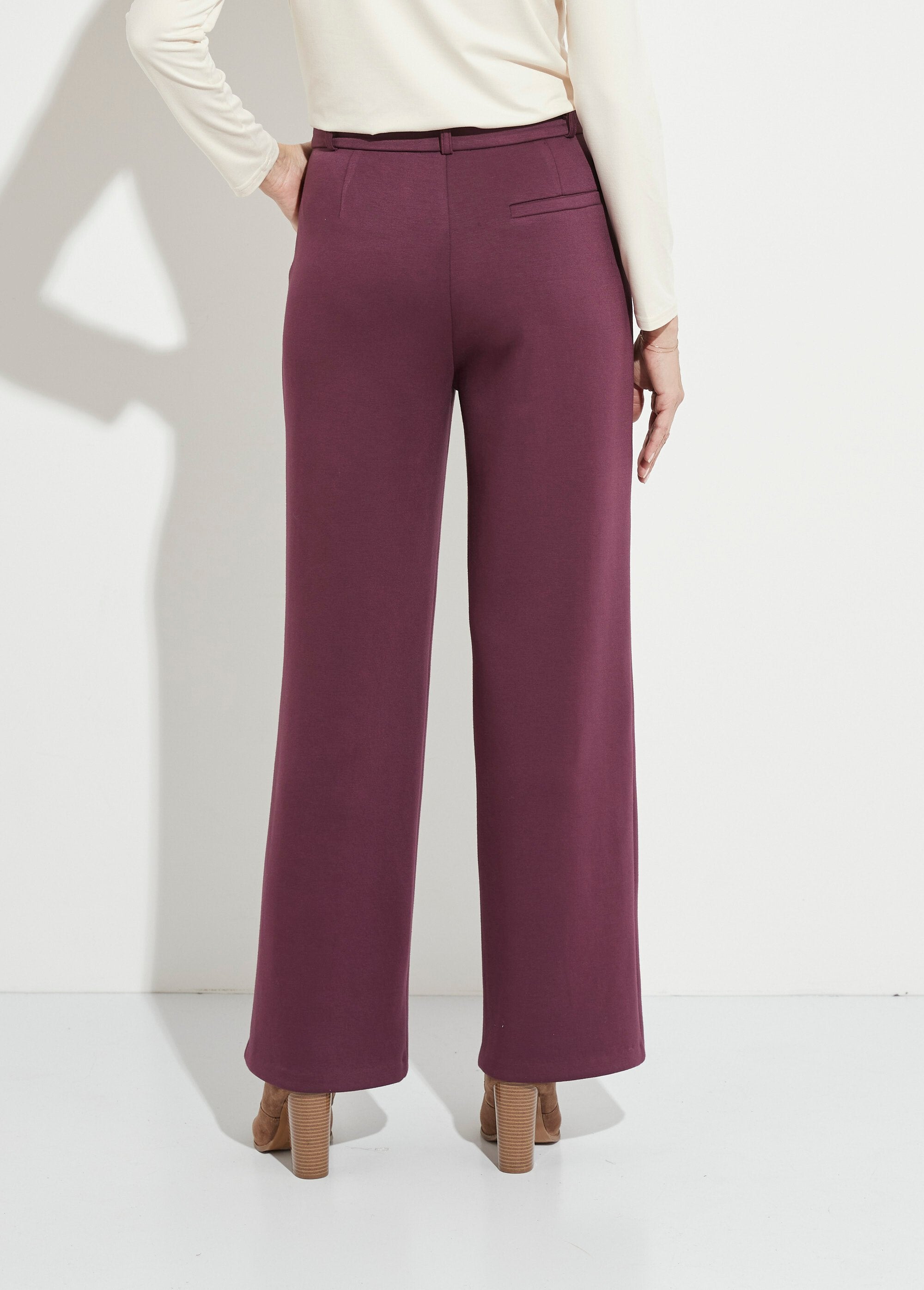 Pantalon_structuré_de_ville_maille_milano_unie_Prune_DO1_slim