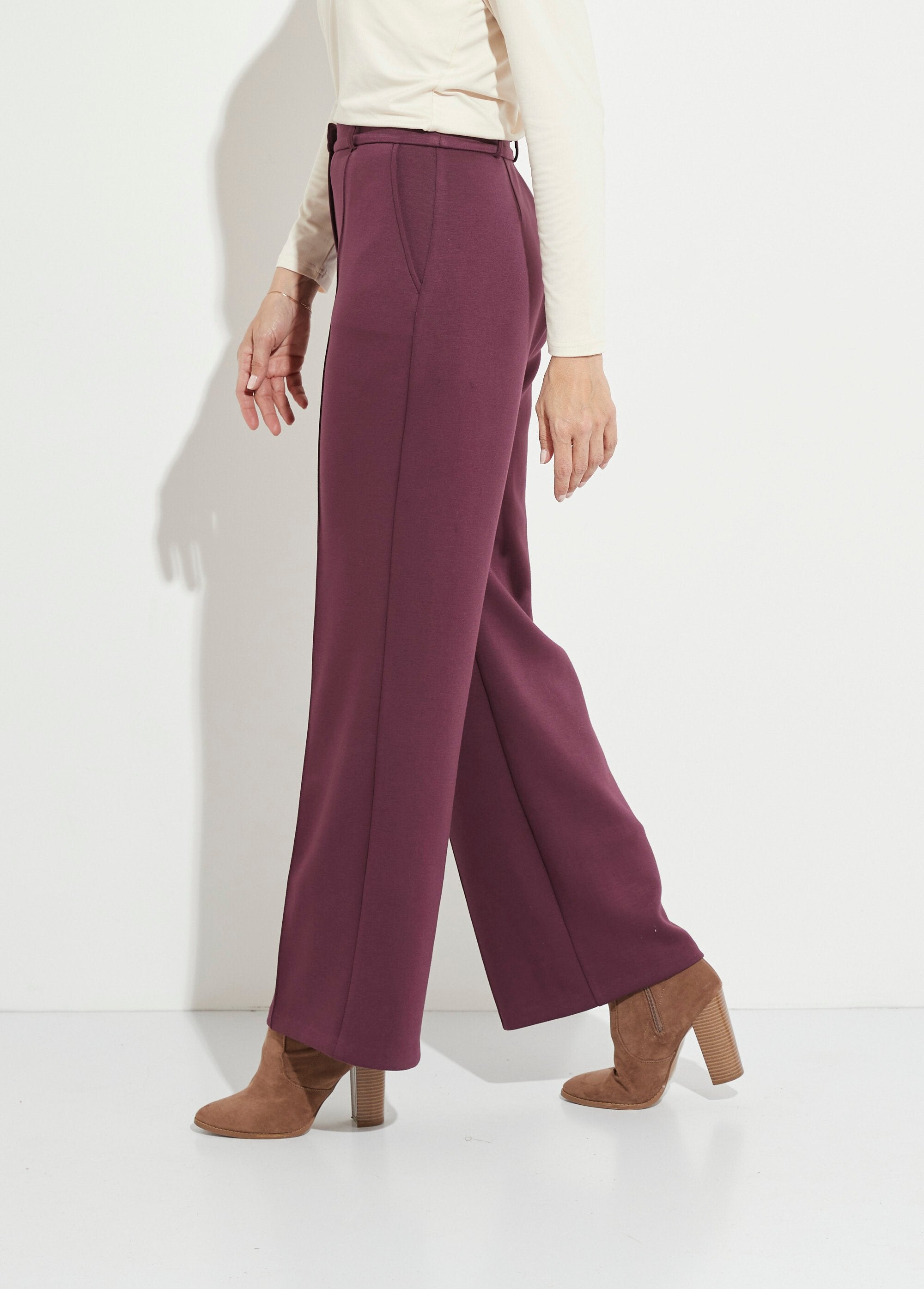 Pantalon_structuré_de_ville_maille_milano_unie_Prune_DR1_slim