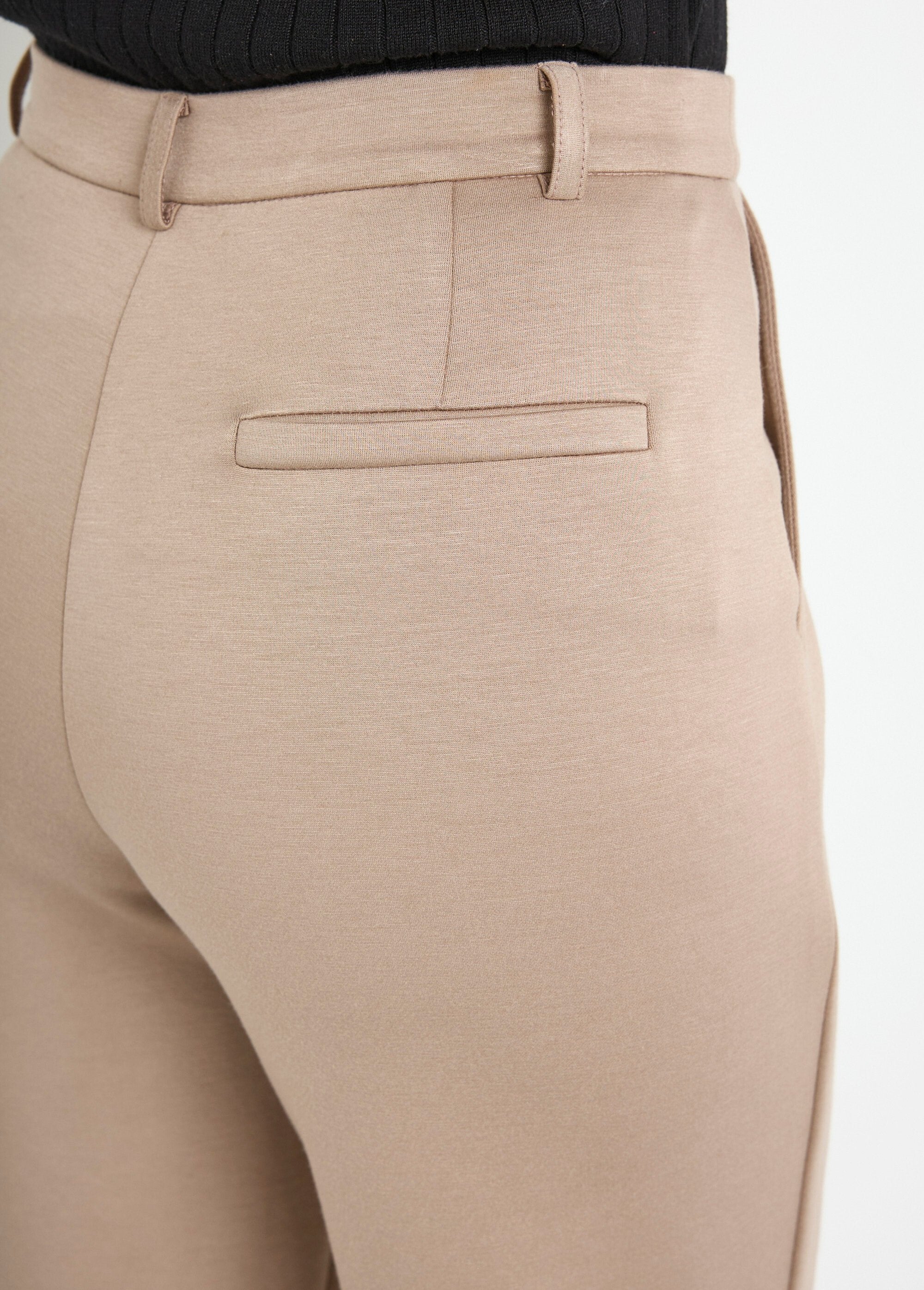 Pantalon_structuré_de_ville_maille_milano_unie_Beige_DE2_slim