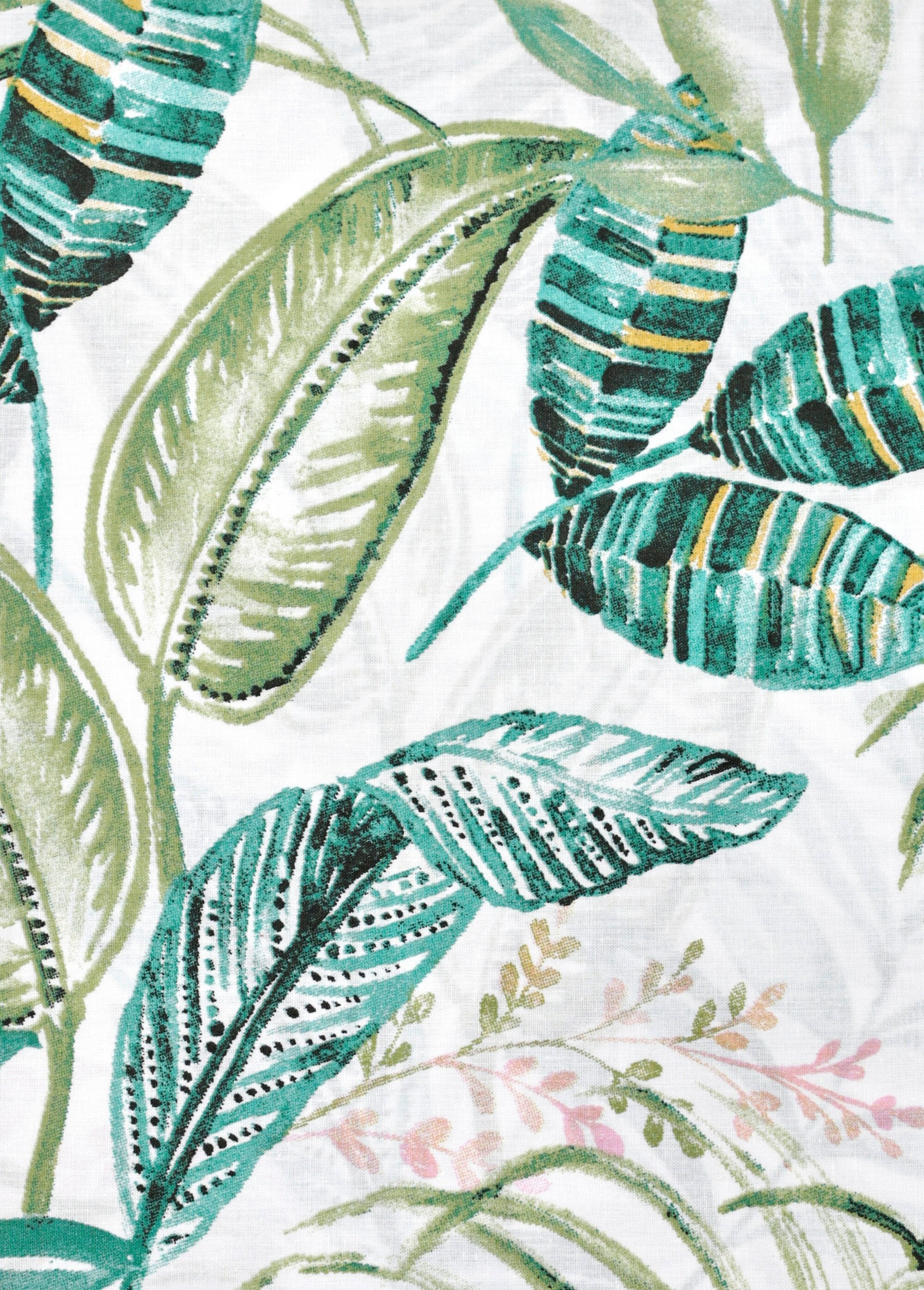 Juego_de_cama_de_4_piezas_con_sábana_encimera,_calathea_Imprimir_blanco_DE1_slim