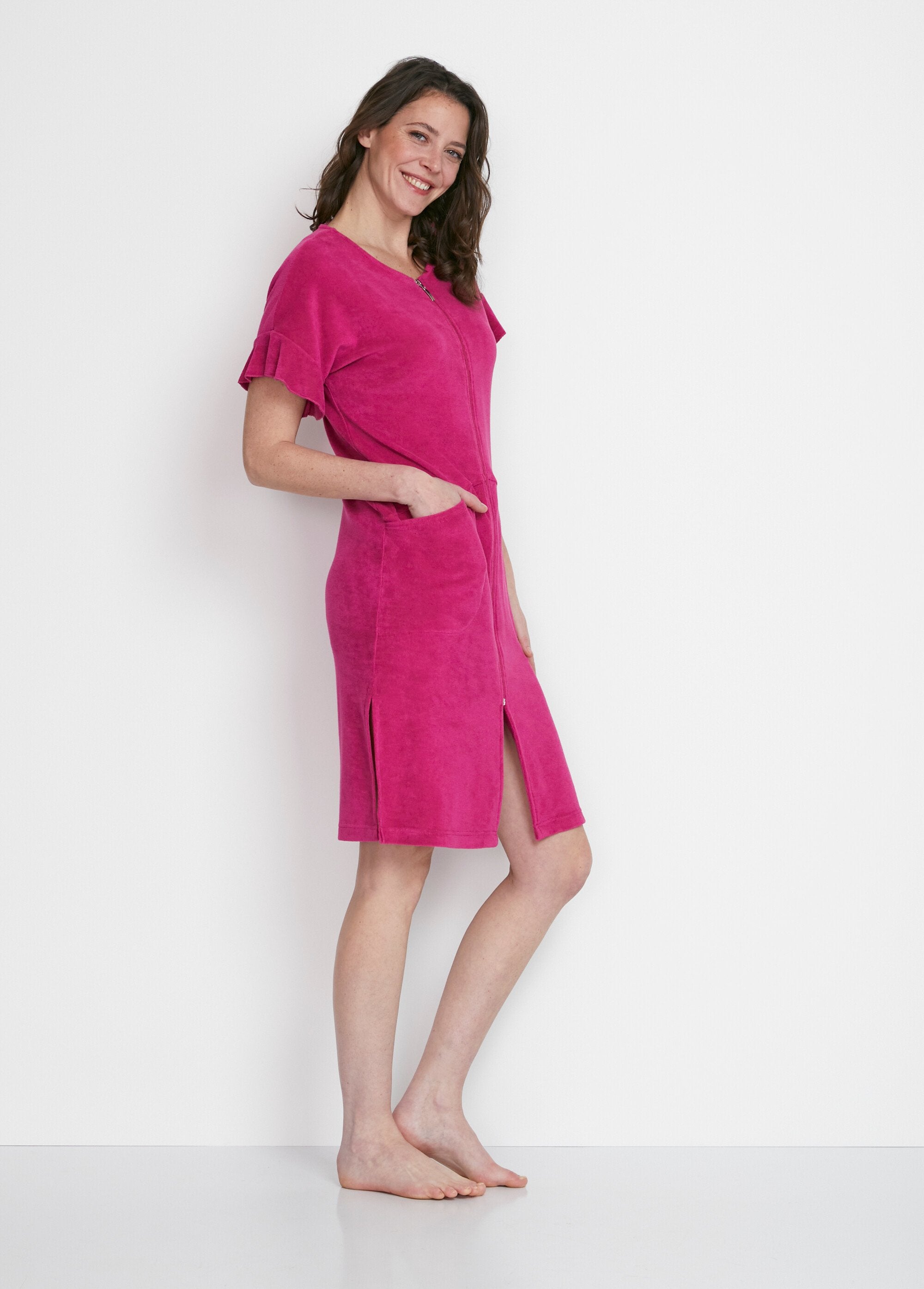 Albornoz_liso_de_algodón_con_cremallera_Fucsia_DR1_slim