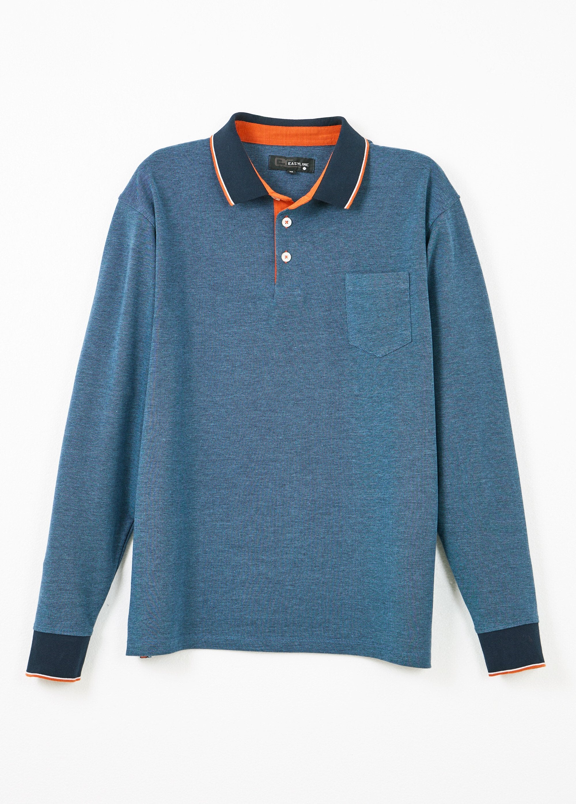Polo_de_punto_piqué_de_algodón_de_manga_larga_Azul_AP1_slim
