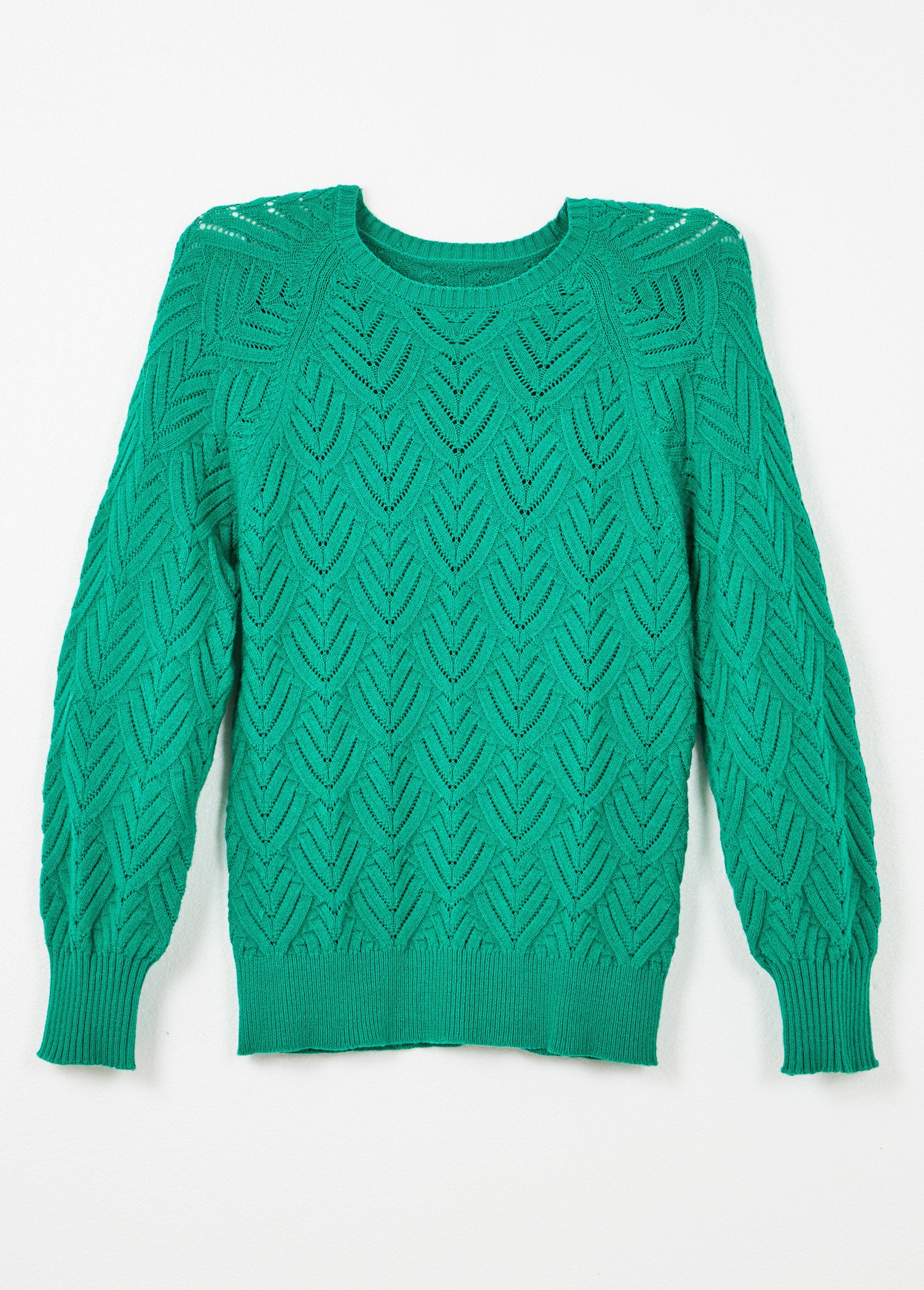 Suéter_corto_suave_de_cuello_redondo_con_patrón_calado_Verde_AP1_slim