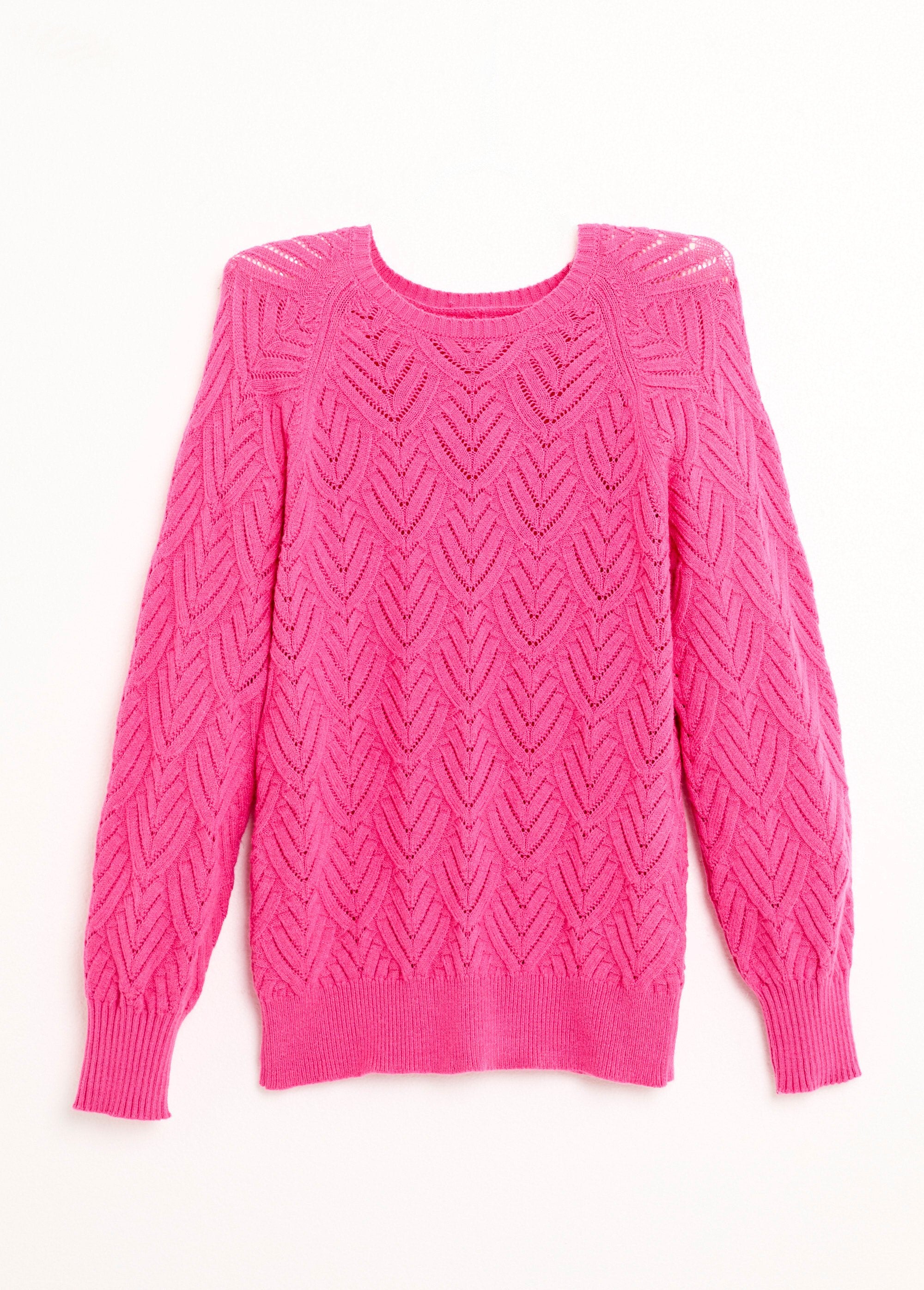 Suéter_corto_suave_de_cuello_redondo_con_patrón_calado_Rosa_AP1_slim