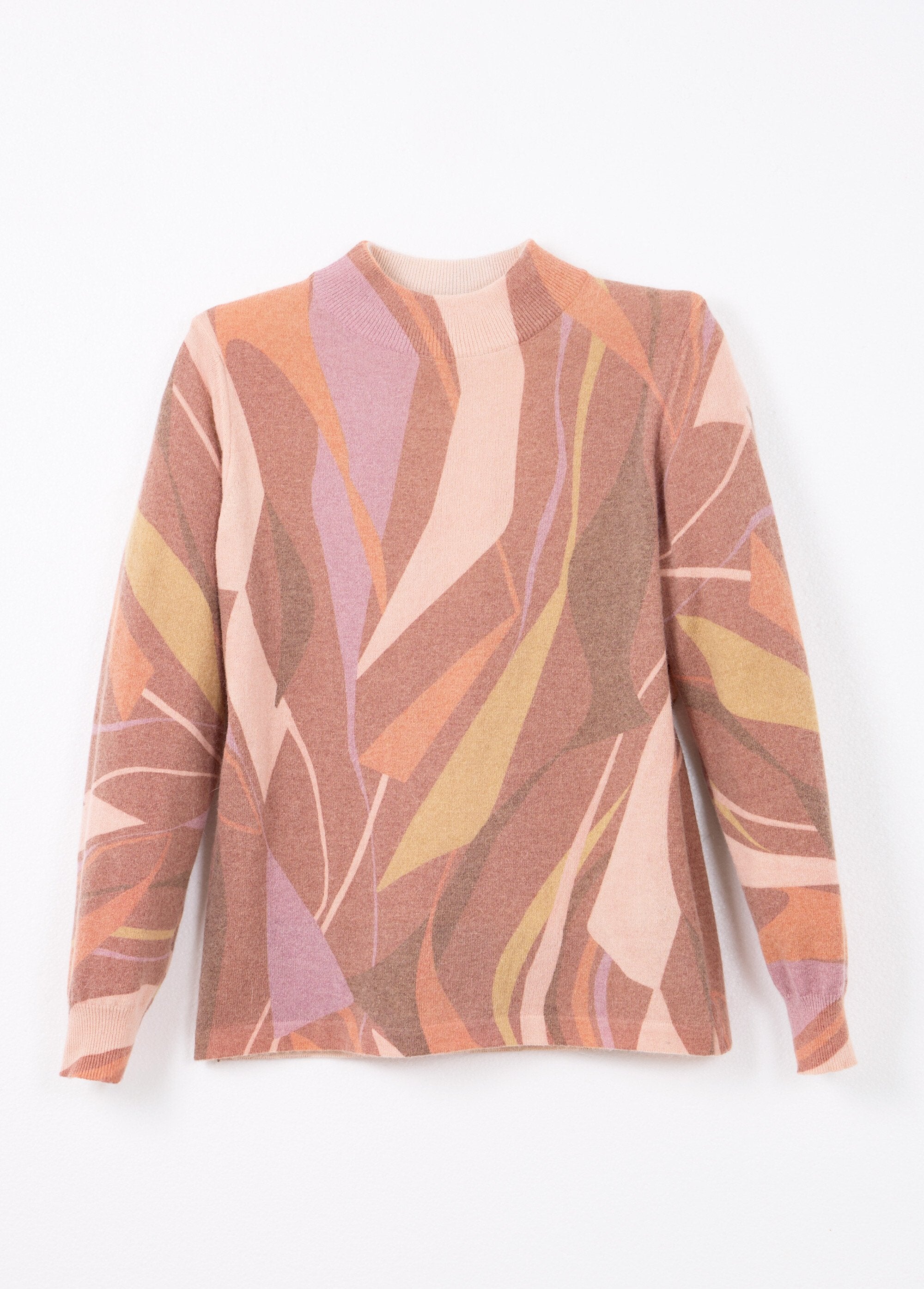 Pull_fin_chaud_col_montant_avec_laine_et_angora_imprimé_Noisette_et_beige_AP1_slim