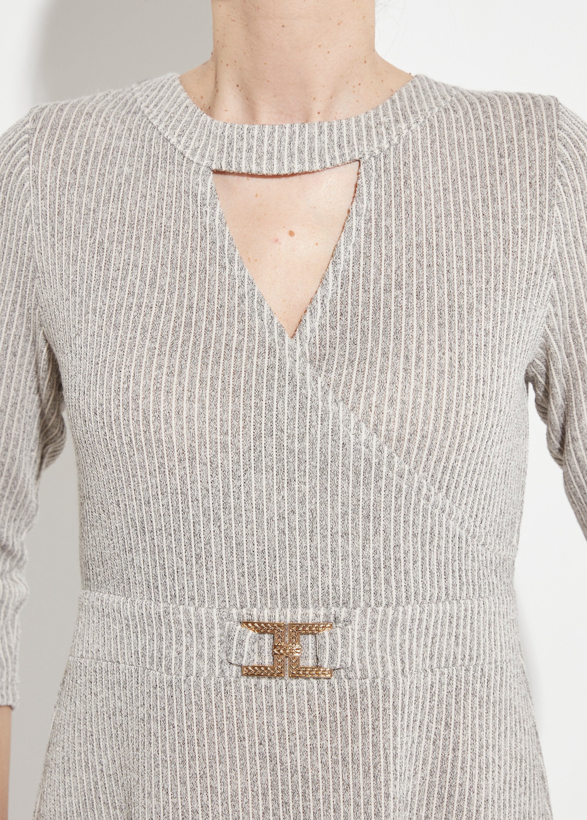 Robe_cache-coeur_courte_maille_côtelée_Vert_DE1_slim