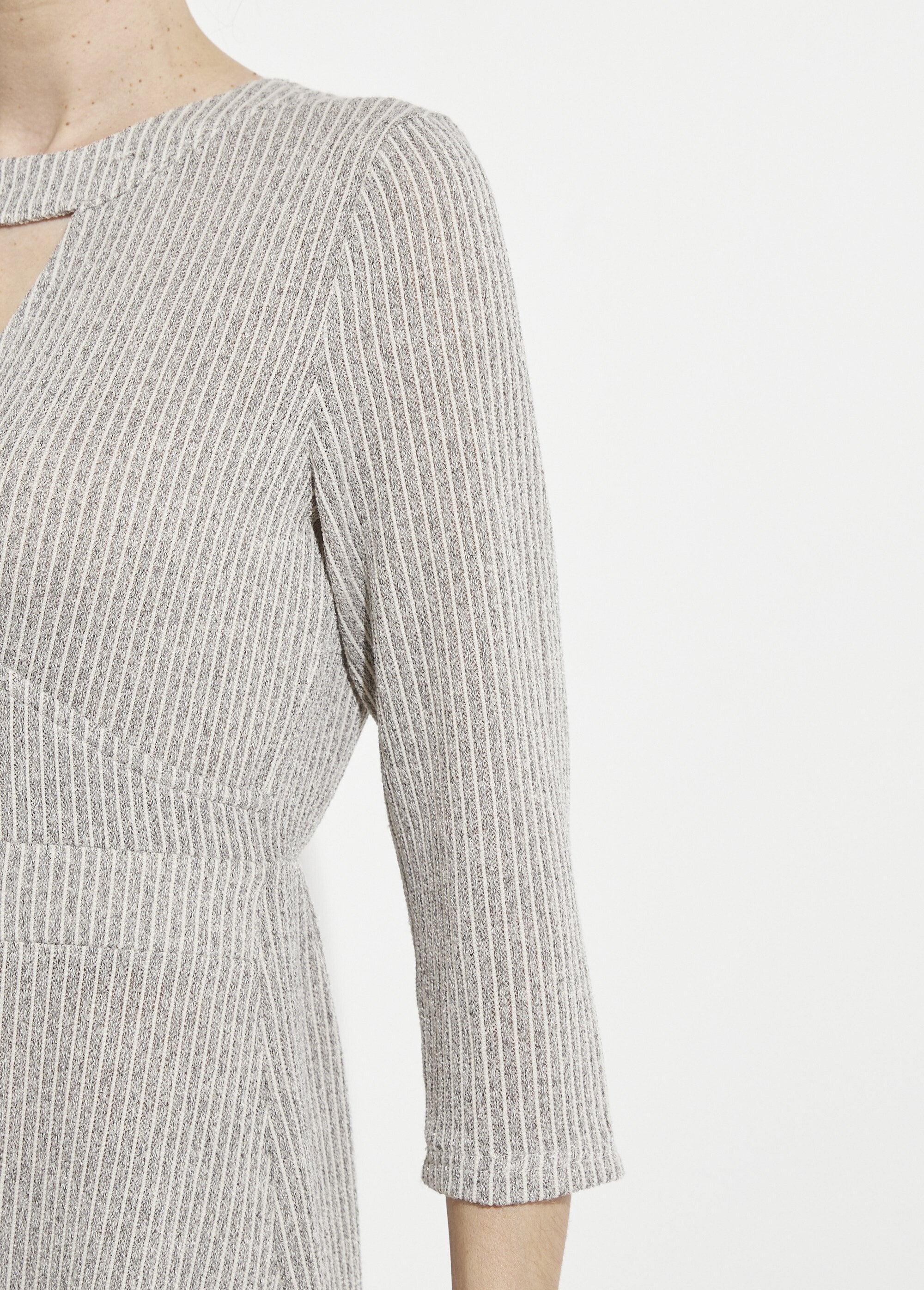Robe_cache-coeur_courte_maille_côtelée_Vert_DE2_slim