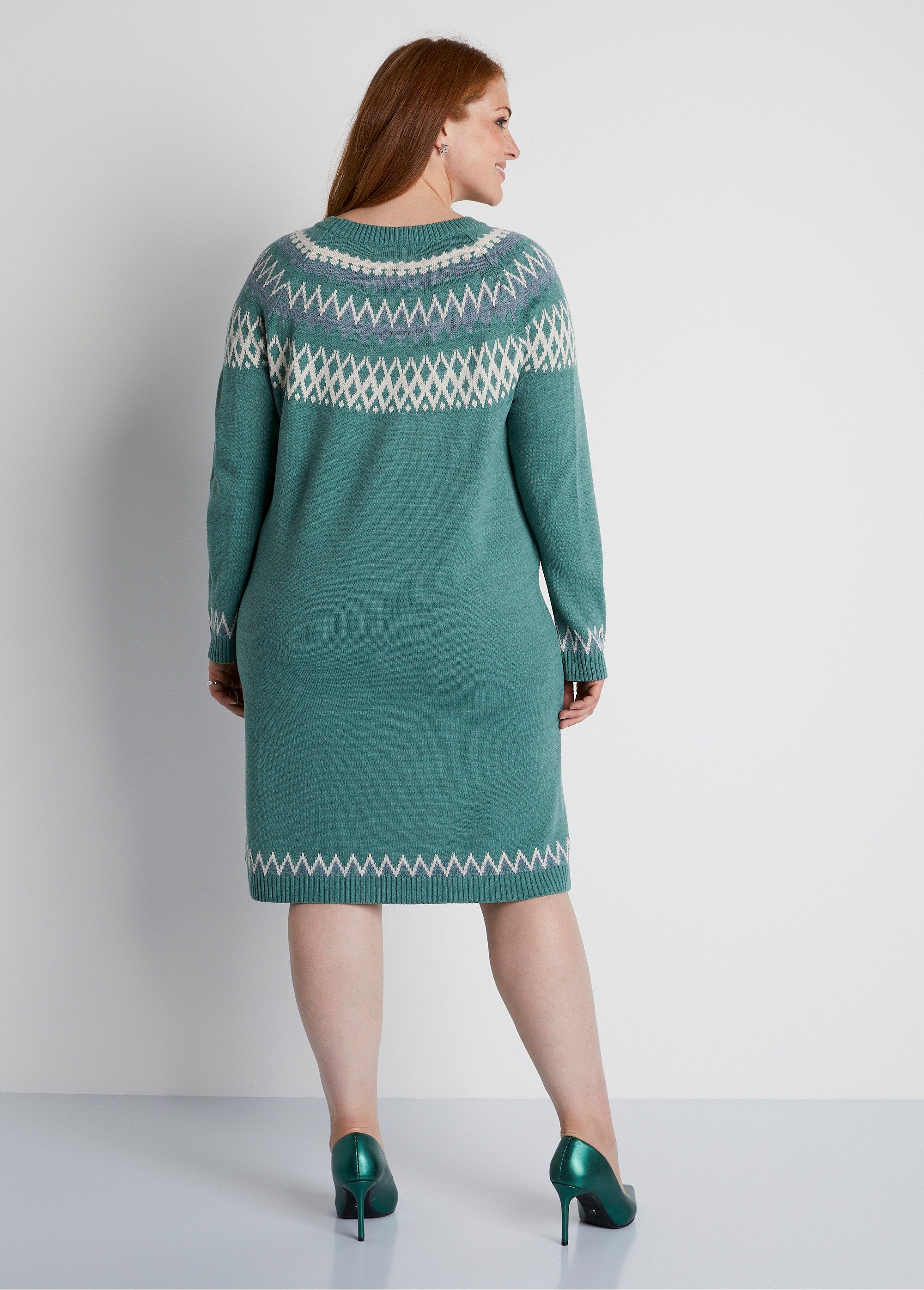 Vestido_jersey_corto_sol_jacquard_jacquard_verde_DO1_curvy