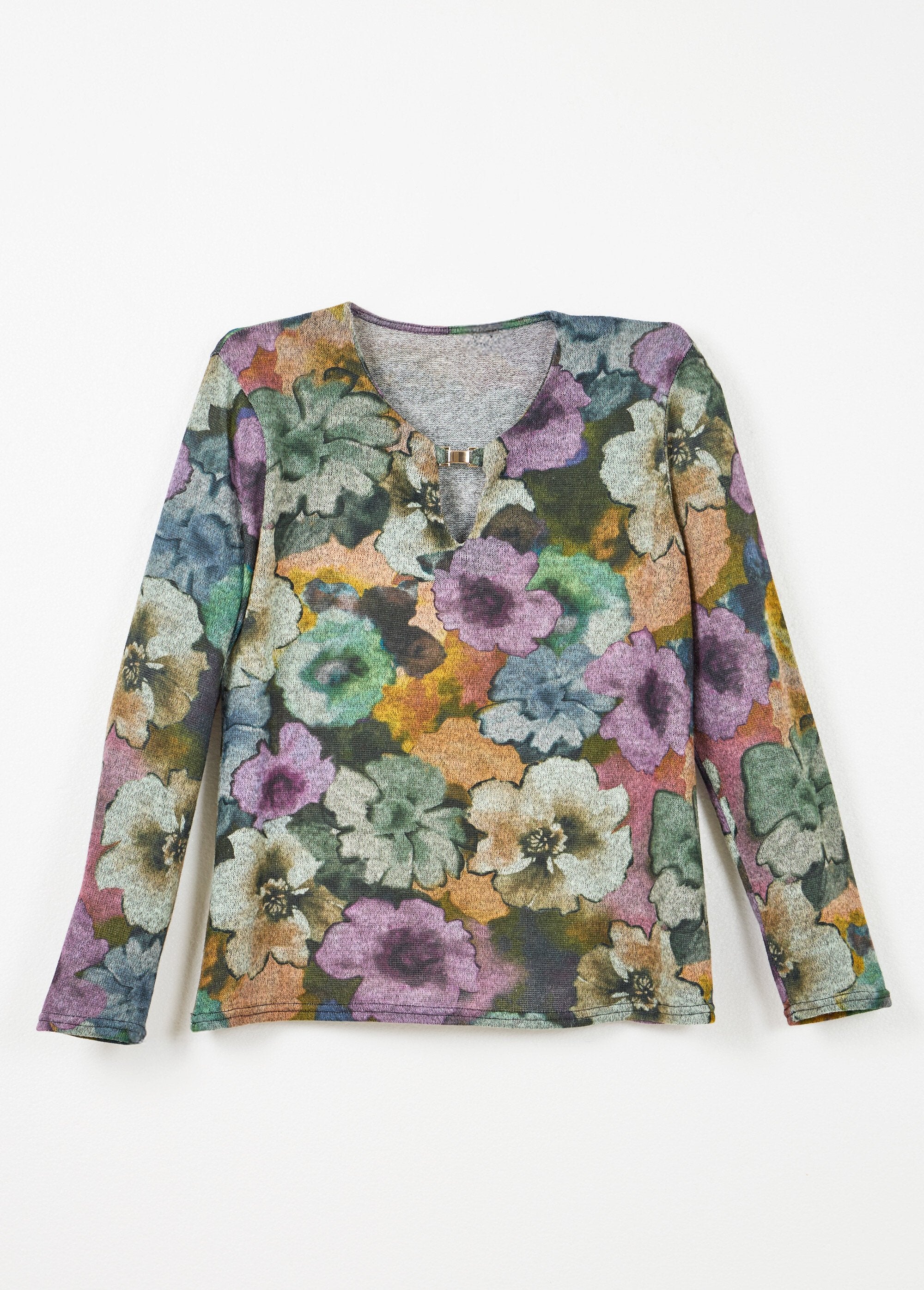 T-shirt_chaud_imprimé_encolure_ronde_bijou_Gris_et_parme_AP1_slim