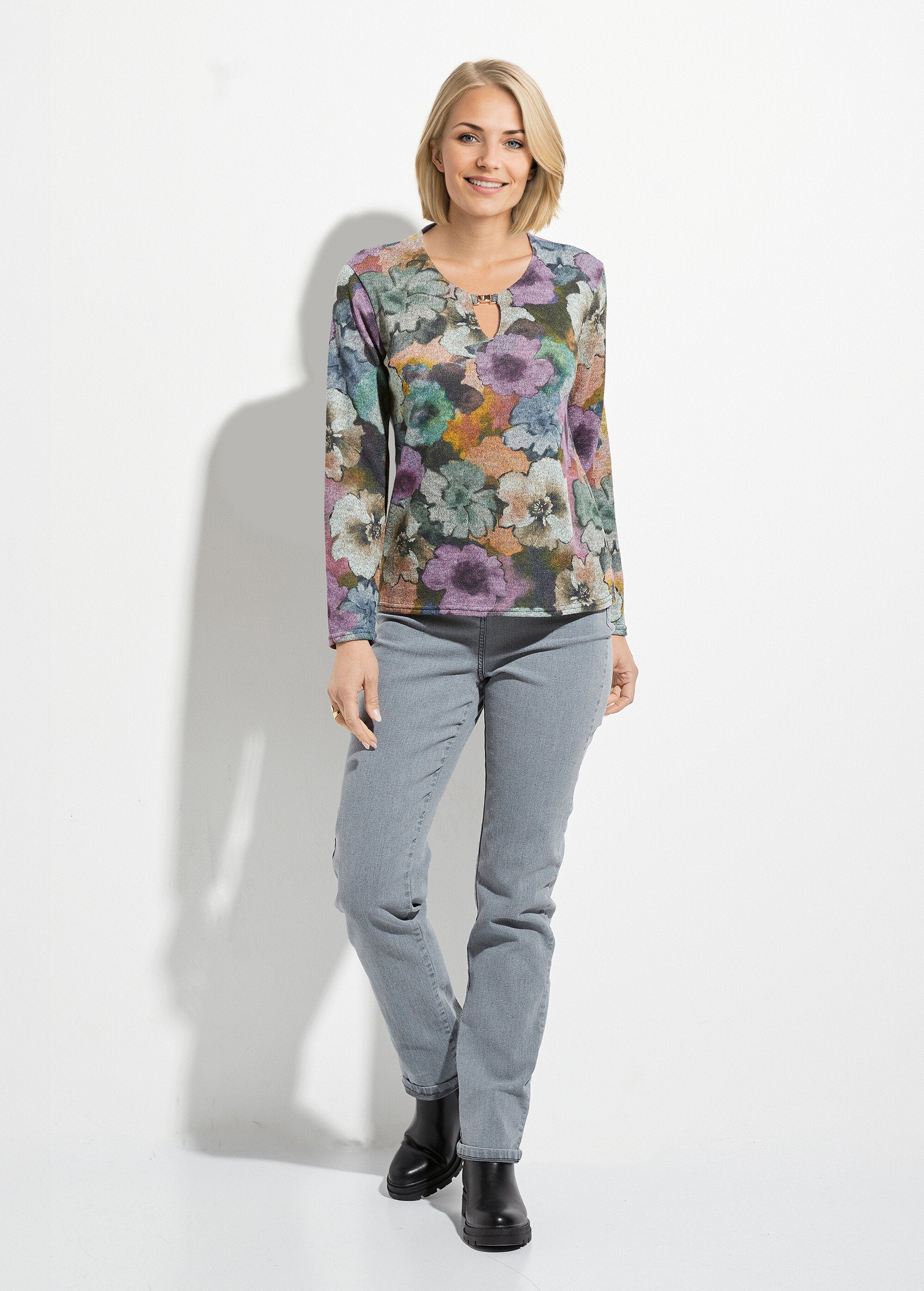 T-shirt_chaud_imprimé_encolure_ronde_bijou_Gris_et_parme_SF1_slim