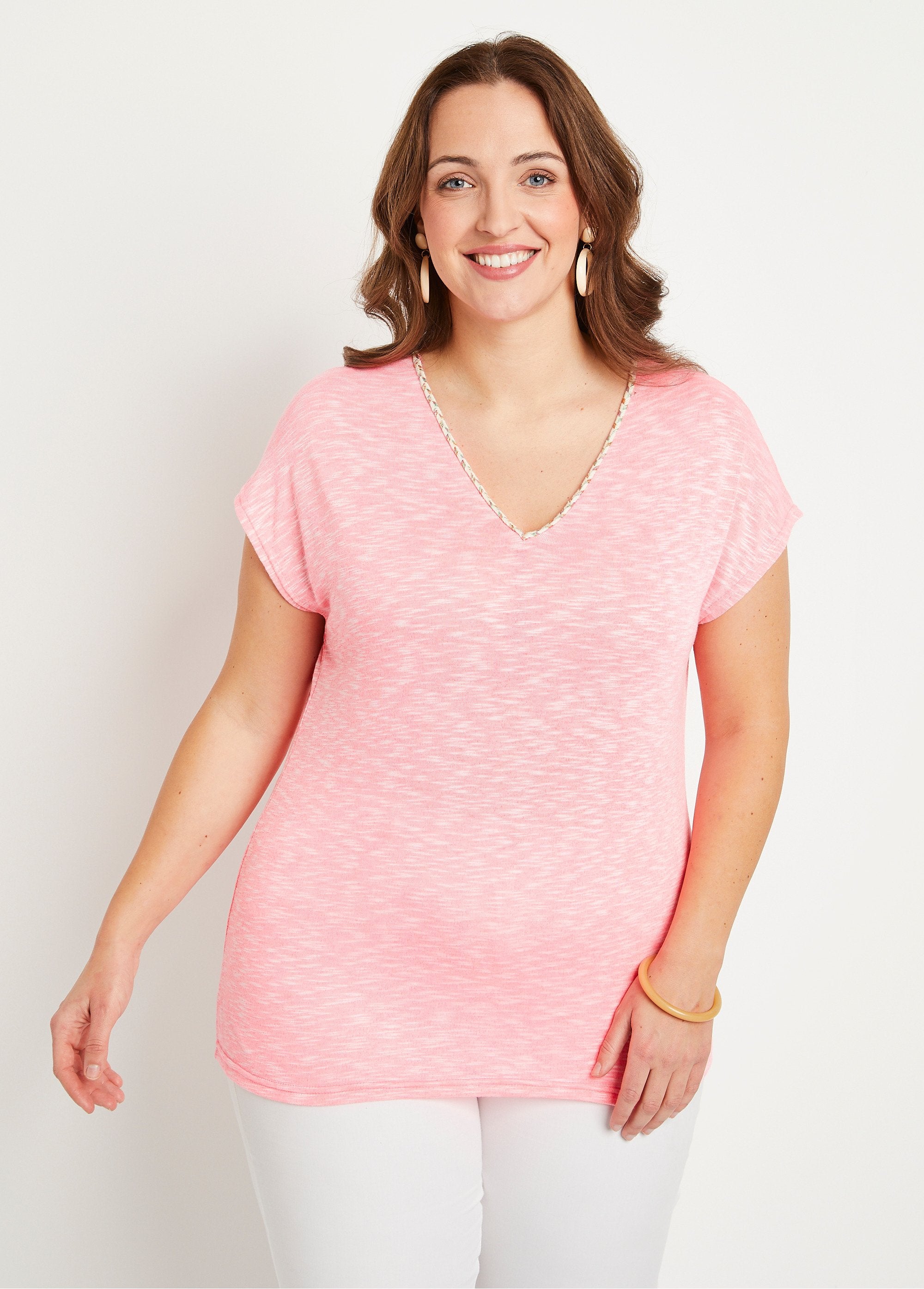 Camiseta_corta_neón_Rosa_FA1_curvy