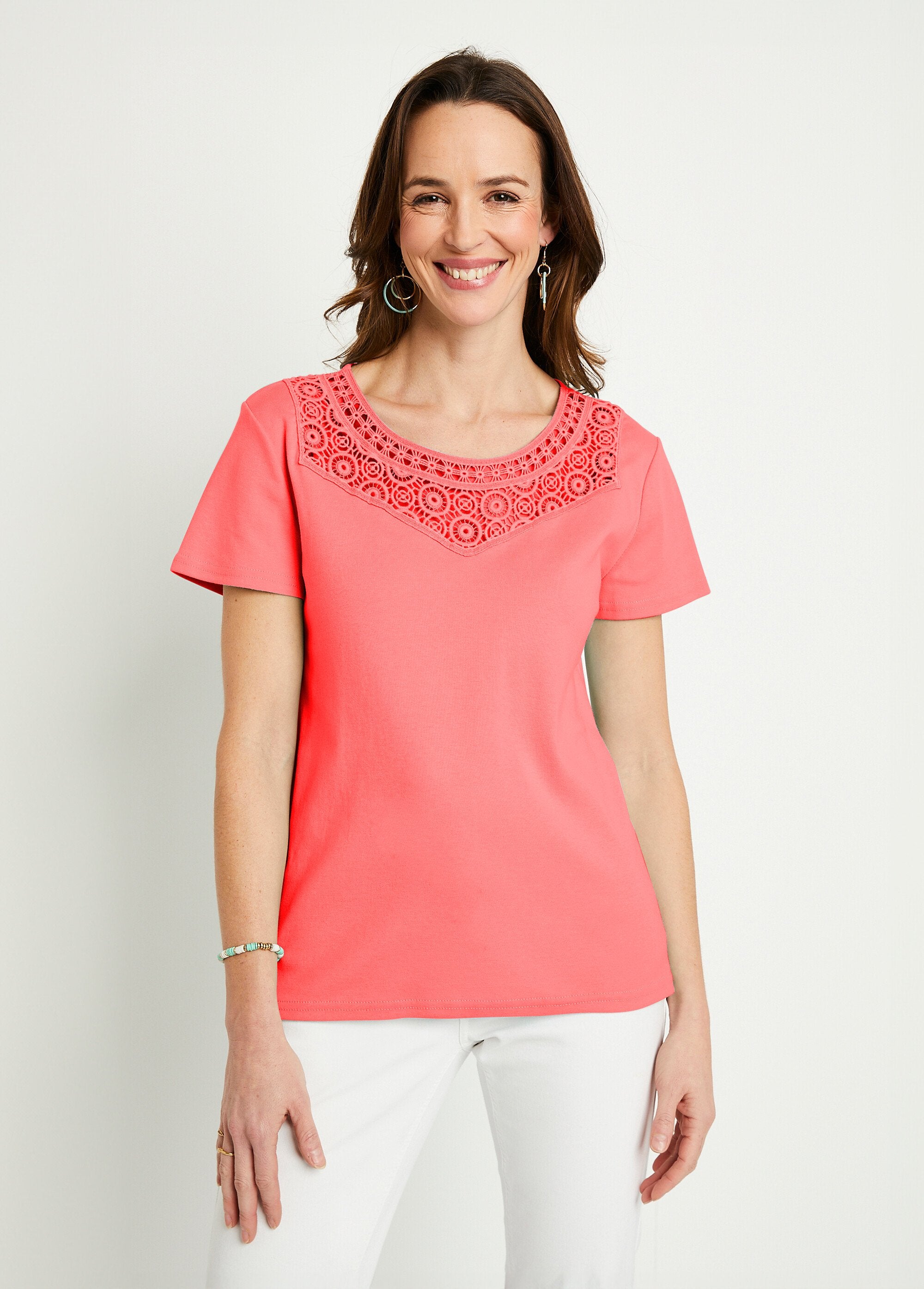 Camiseta_de_manga_corta_lisa_de_algodón_macramé_Coral_FA1_slim