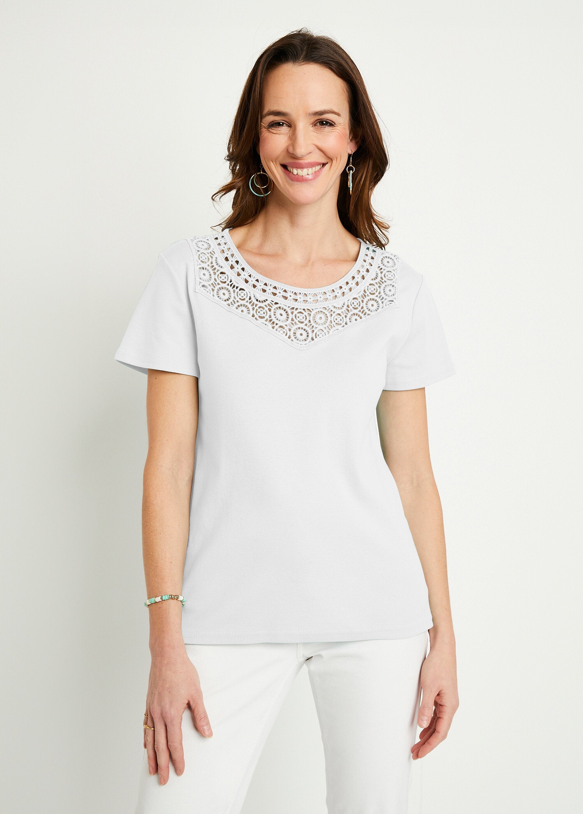 Camiseta_de_manga_corta_lisa_de_algodón_macramé_Blanco,_Blanca_FA1_slim