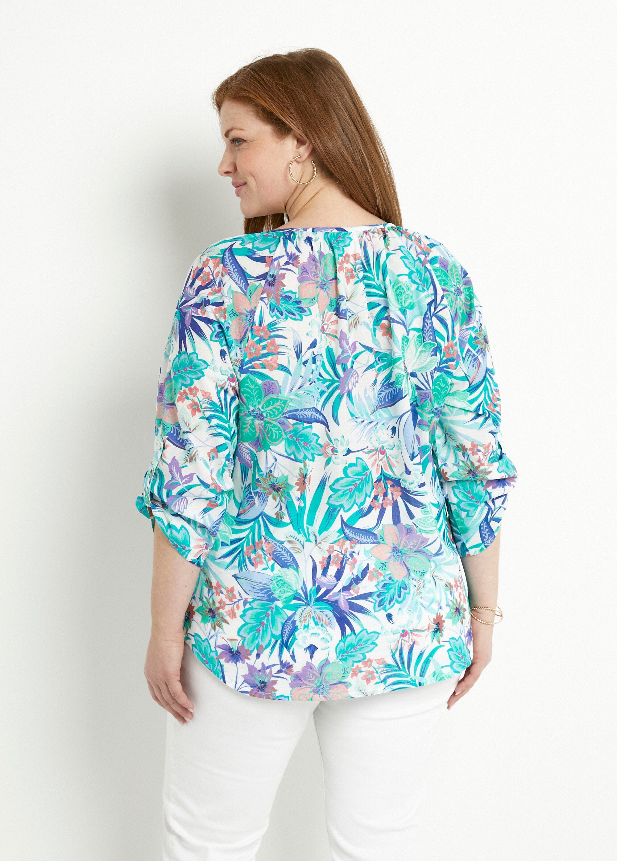 Túnica_holgada_de_voile_de_algodón_estampado_con_mangas_3/4_Multicolor_DO1_curvy