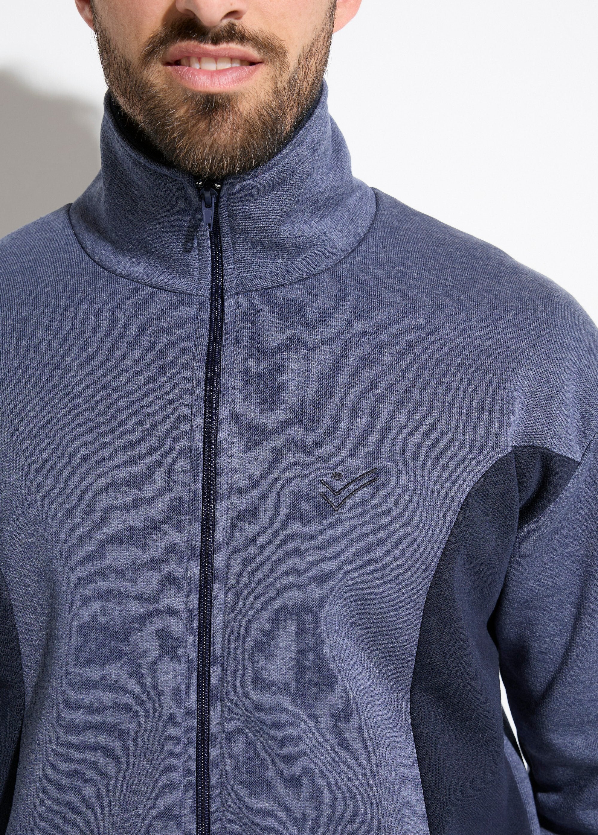 Chaqueta_de_estar_por_casa_de_polar_de_algodón_bicolor_con_cremallera_Gris_y_azul_marino_DE1_slim